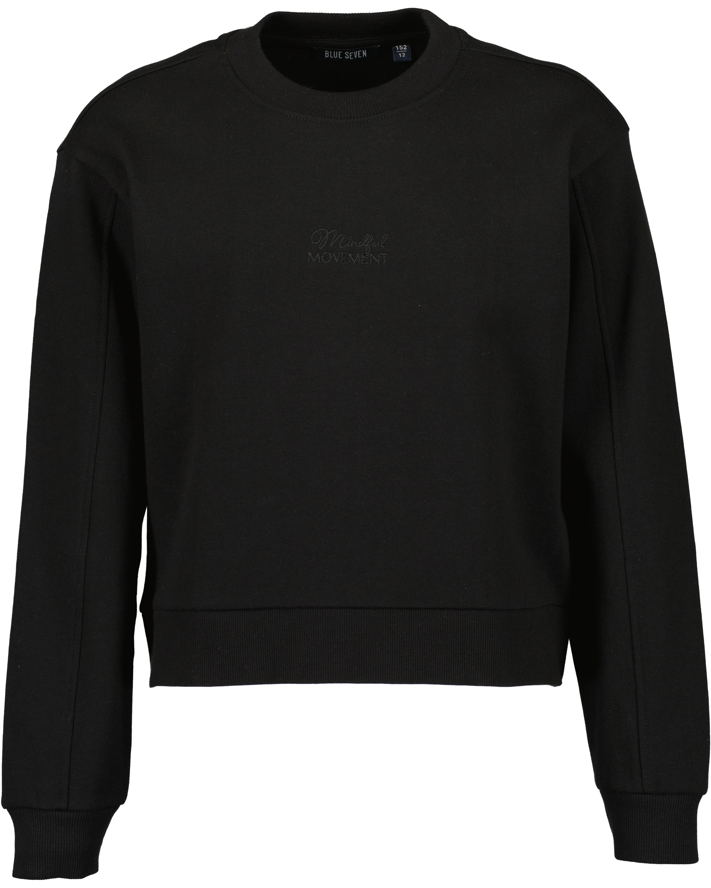 BLUE SEVEN Mädchen Sweater "Blue Seven Sweatshirt", schwarz, Gr. 140, 100% Baumwolle, Sweatshirts