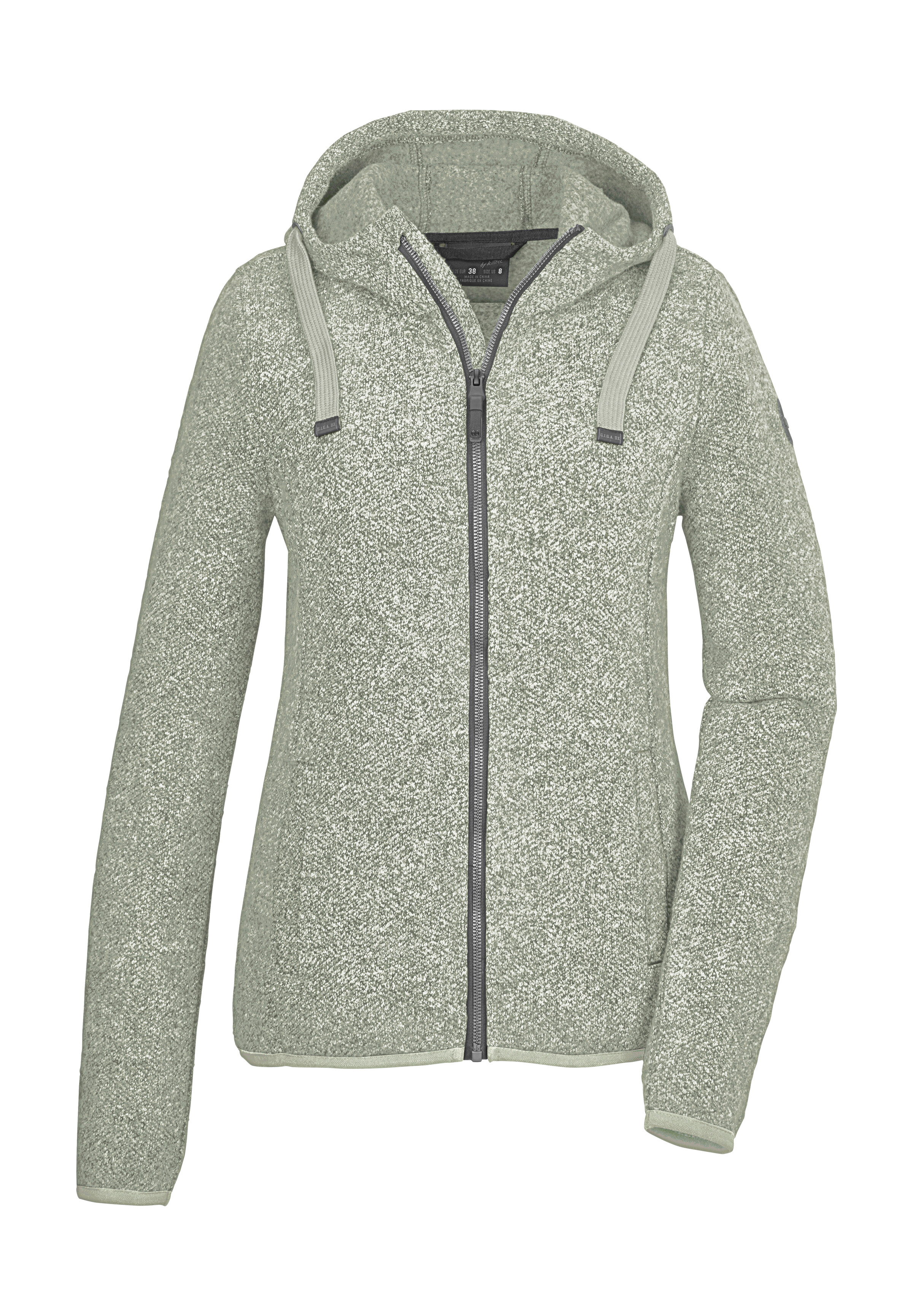 G.I.G.A. DX by killtec Fleecejacke "GW 52 WMN KNTFLC JCKT" Jacquard Strickfleecejacke mit Kapuze und Kinnschutz