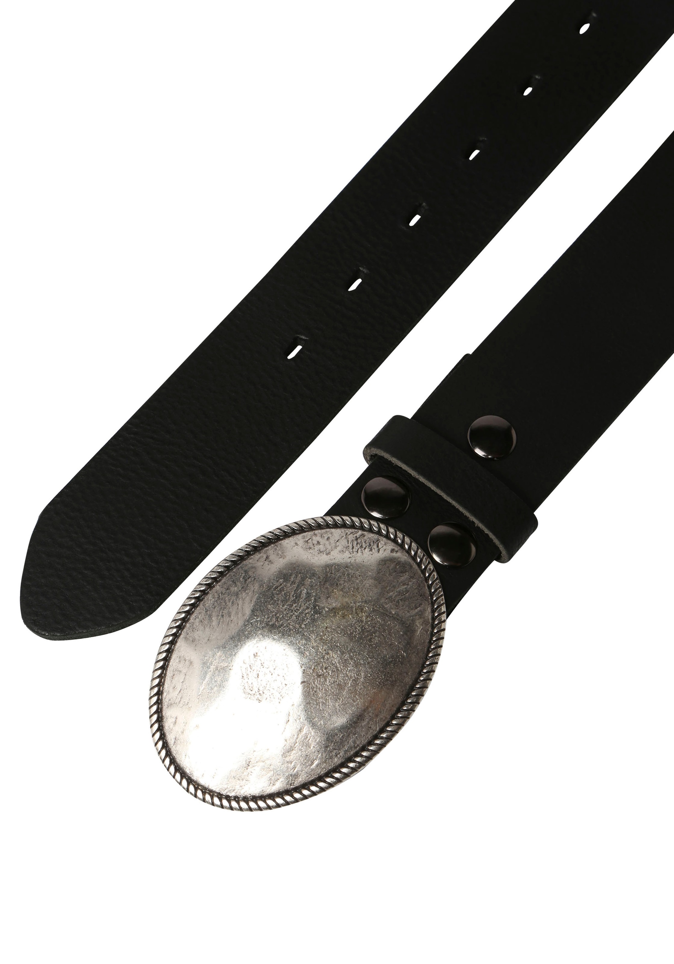 Rettungsring Gürtel Ledergürtel mit austauschbarer Schließe "Oval Matt Gehä günstig online kaufen