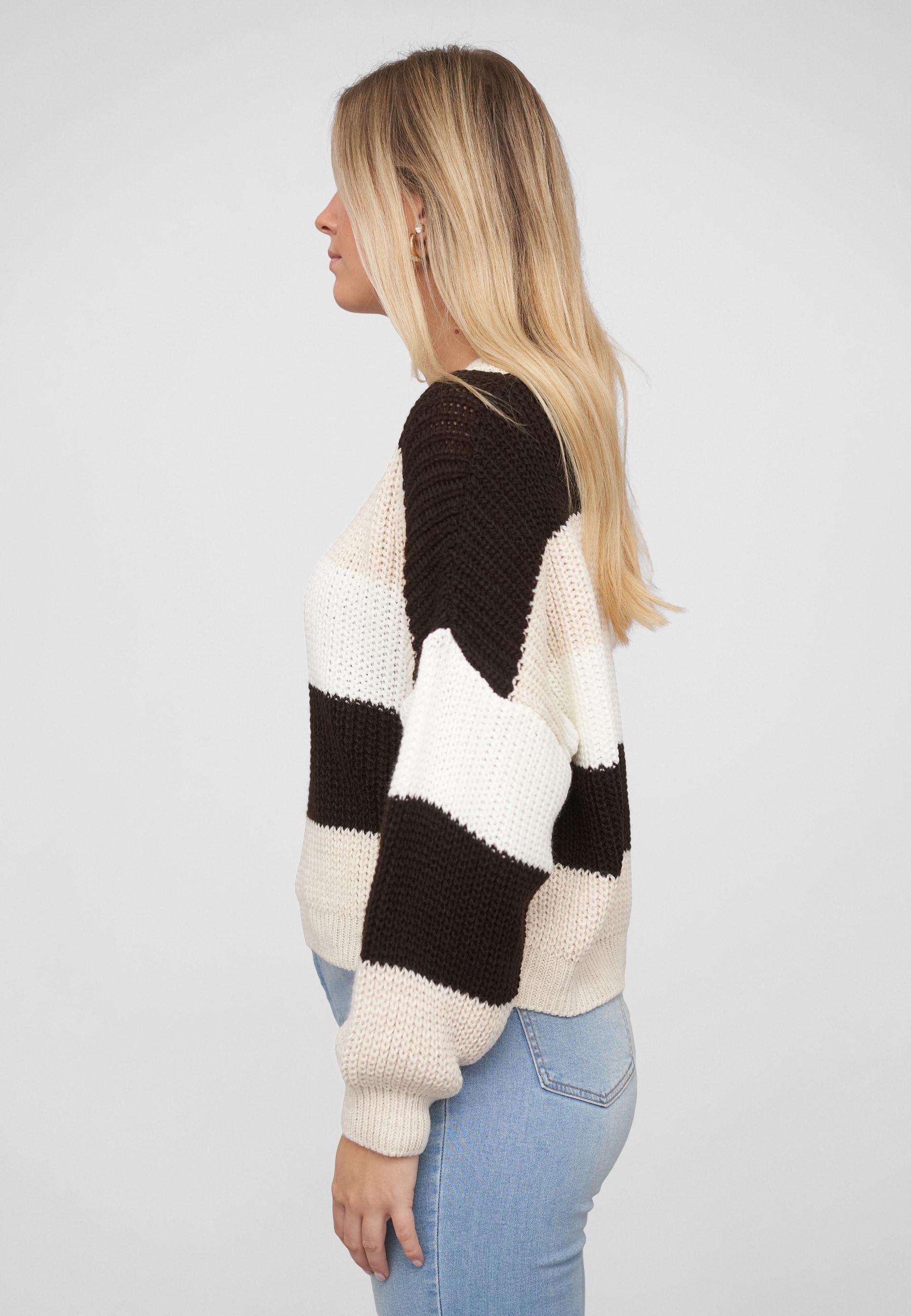 CLOUD 5IVE Fleecepullover »CLOUD 5IVE Knit Sweater with stripes«

