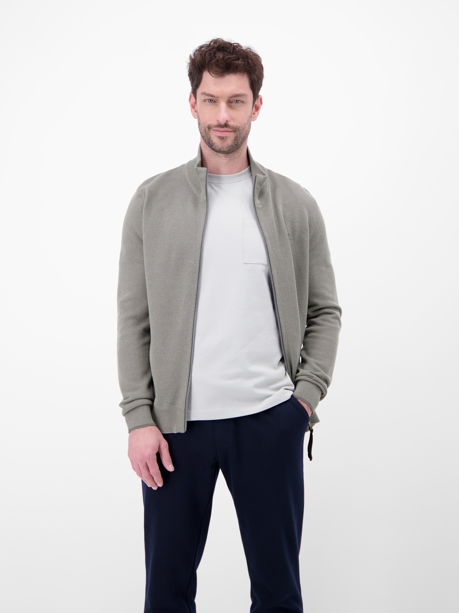 LERROS Knit Jacket Solid Basalt Grey Size L 6