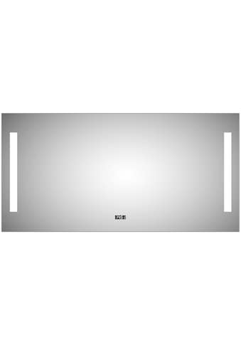 Badspiegel »Star«, energiesparend, mit Digitaluhr, 120 x 60 cm
