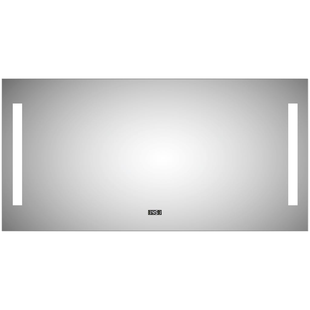 Talos Badspiegel »Star«, energiesparend, mit Digitaluhr, 120 x 60 cm