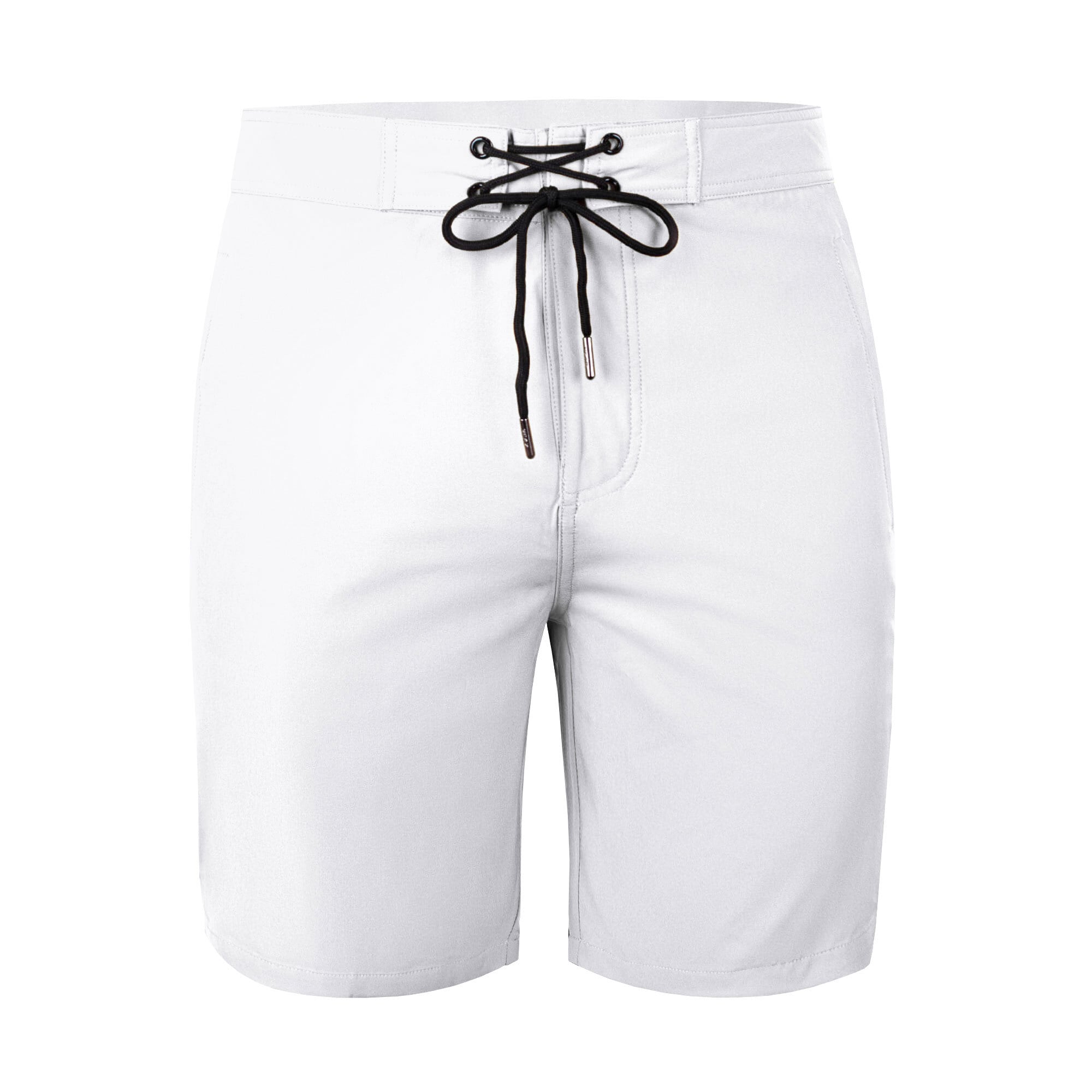 Badeshorts YEAZ "Badeshorts DAVEY", Herren, Gr. L, US, weiß, Obermaterial: 92% Polyester PES. 8% Elasthan EL., Badehosen Badeshorts