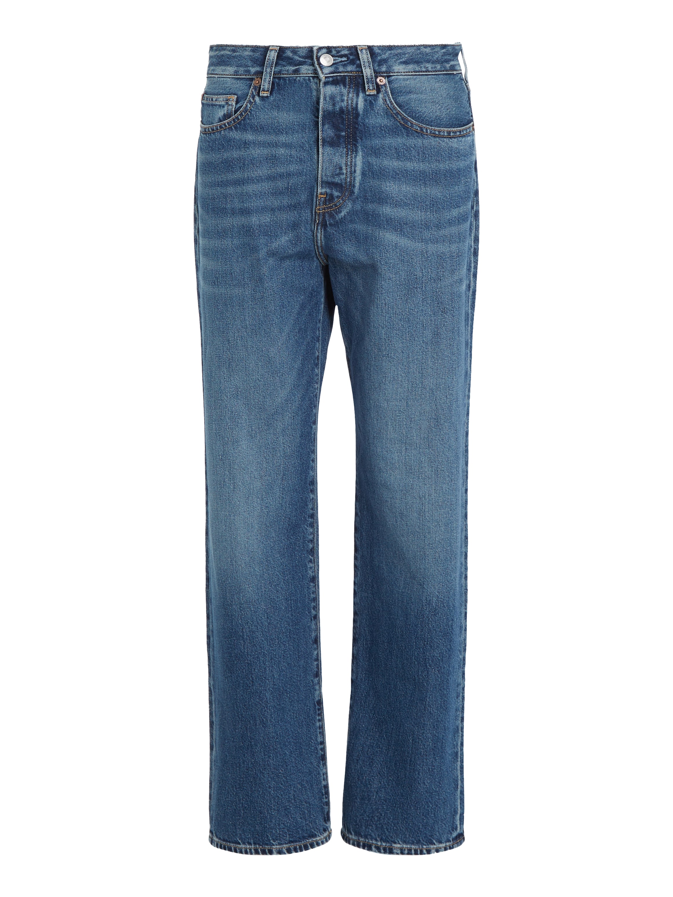 Tommy Hilfiger Straight-Jeans »LOOSE STRAIGHT RW KLO«, mit Lederlogopatch  online bestellen | BAUR