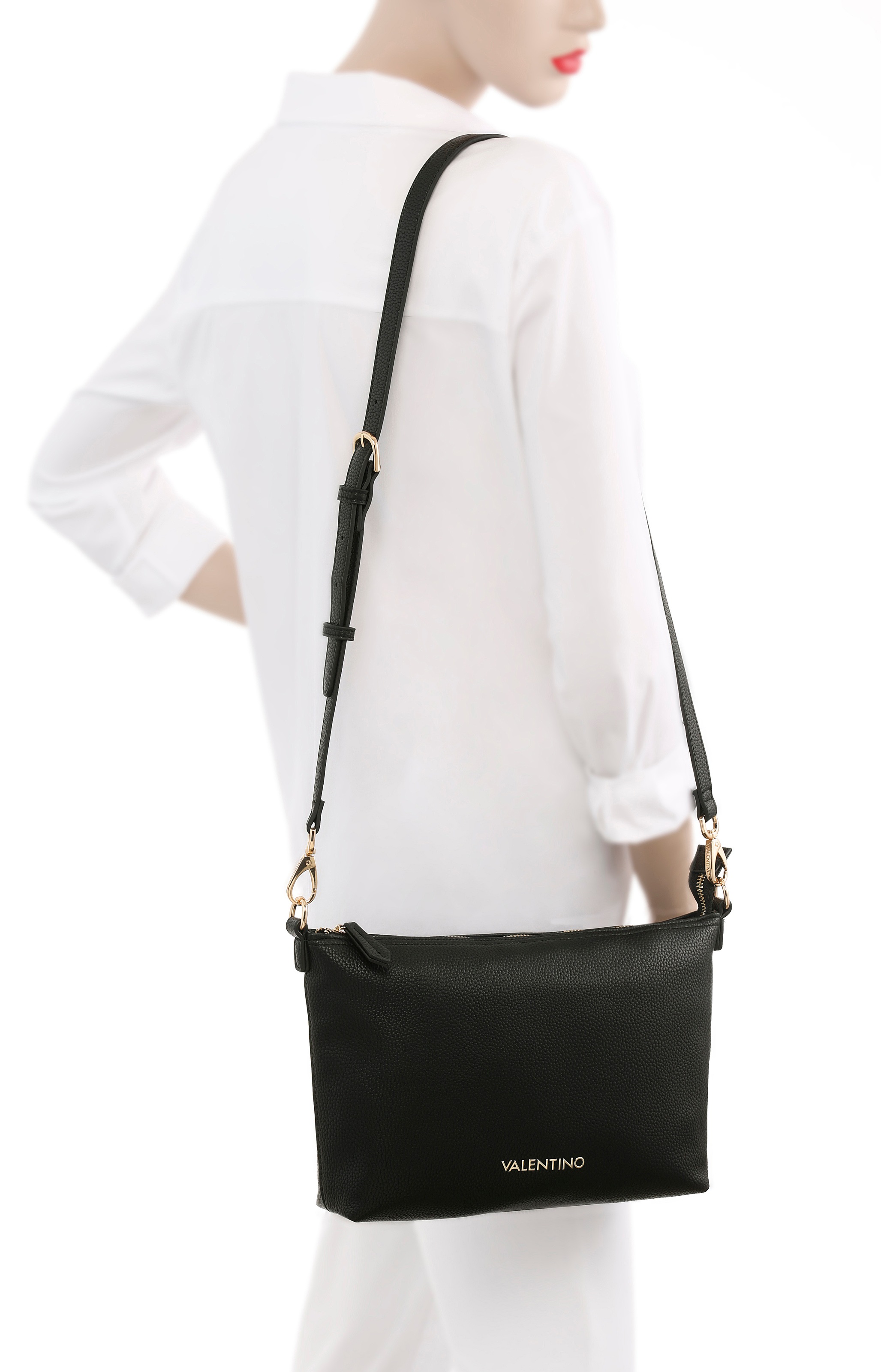 VALENTINO BAGS "BRIXTON" Damen Schultertasche, Clutch, Handtasche mit Logos günstig online kaufen