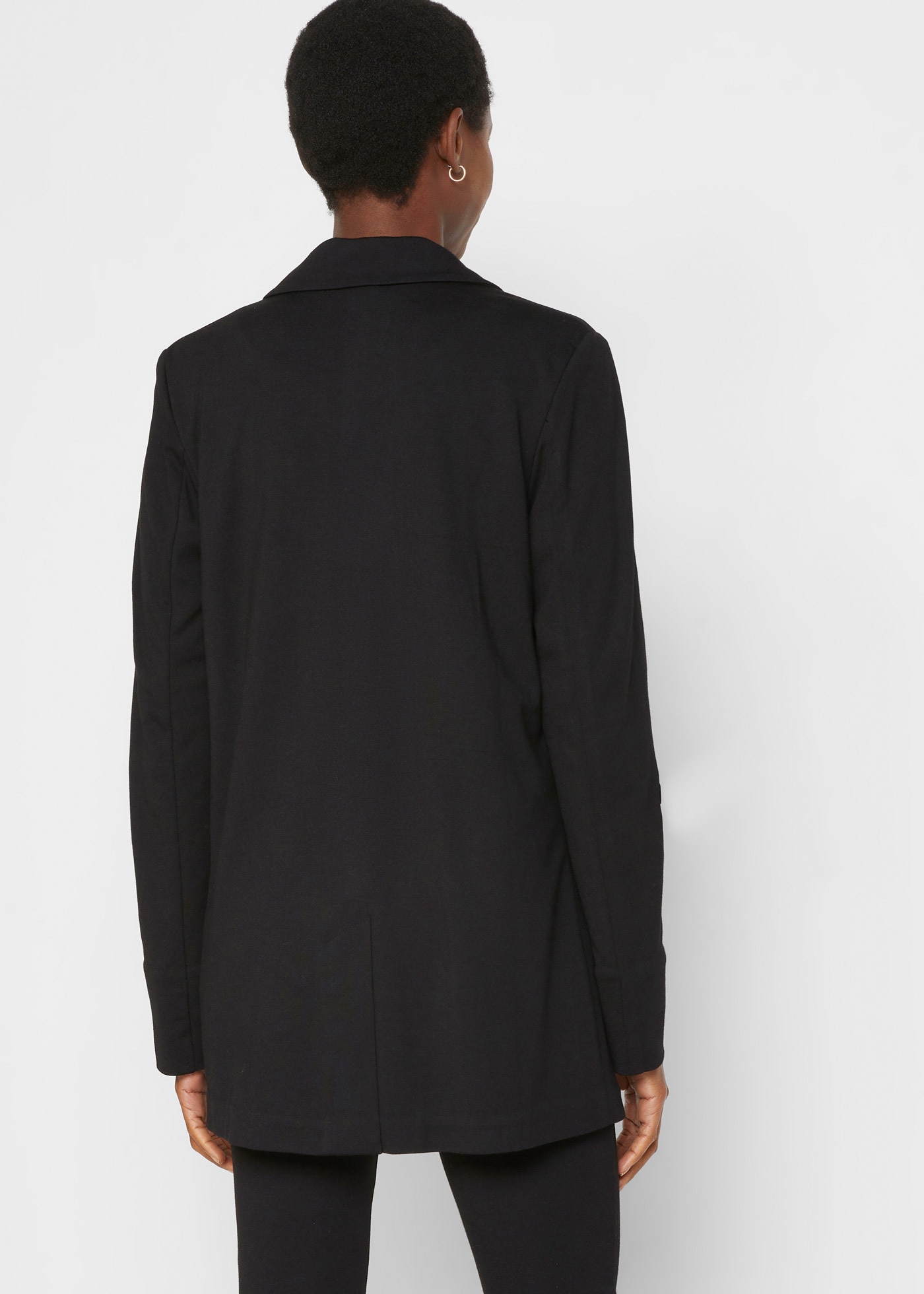 bonprix Sweatblazer 1 mit langem Arm, mit Reverskragen, Oversize Passform, aus Viskose