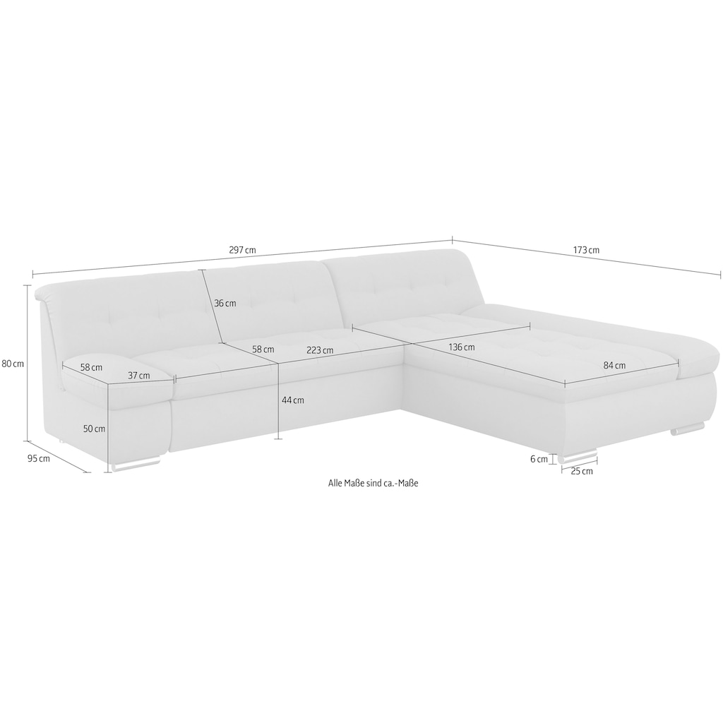 DOMO collection Ecksofa »Mona L-Form«