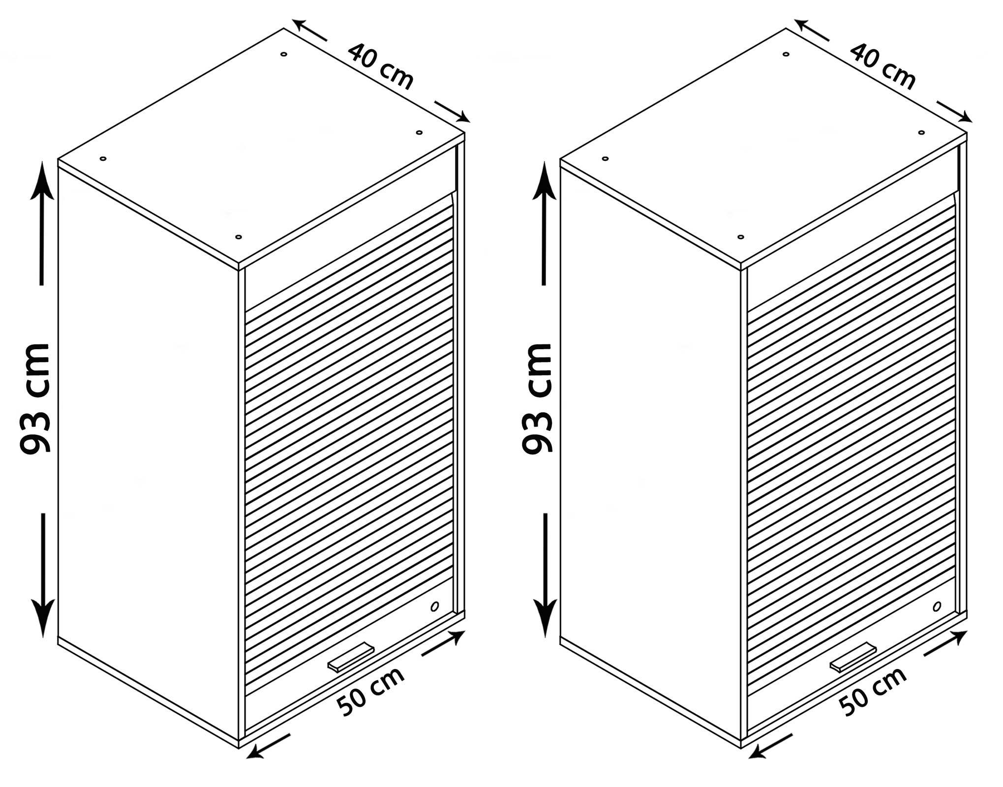VCM Aktenschrank »VCM Büroschrank | Aktenschrank mit Rollladen | Maße ca. H. 186 x B. 50 x T. 40 cm ¿ Aktos XL«, (1 St.)