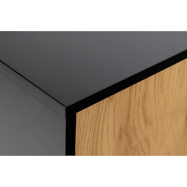 ACTONA GROUP Sideboard, (1), schwarze Kontrastrahmen, 4 Türen und 2  Einlegeböden, Breite 80 cm | BAUR