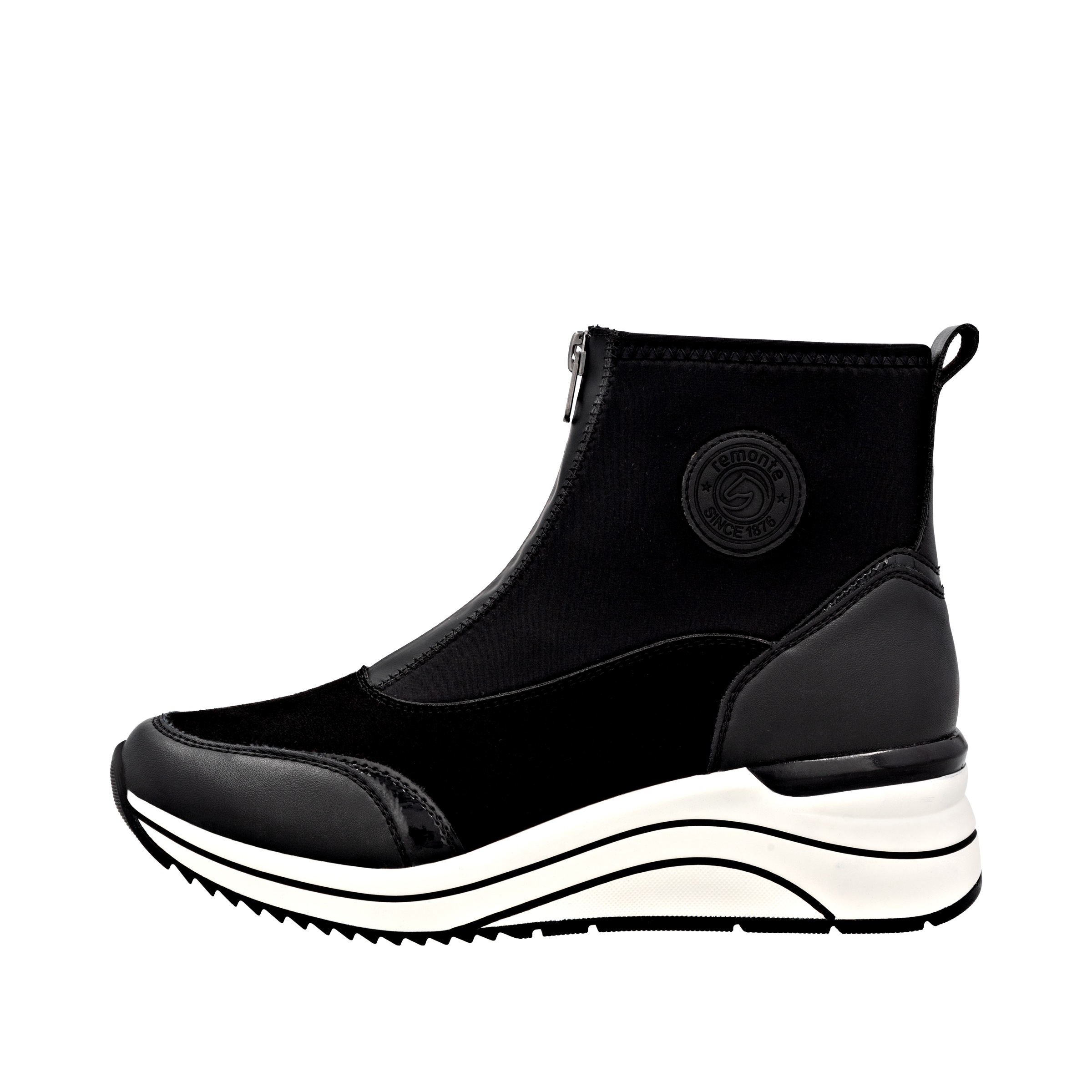 Keilsneaker REMONTE, Damen, Gr. 37, schwarz, Lacklederimitat, Lederimitat, Textil, unifarben, Schuhe, Casual-Boots, Stiefelette, Plateauboots mit Lite´n Soft Ausstattung 3