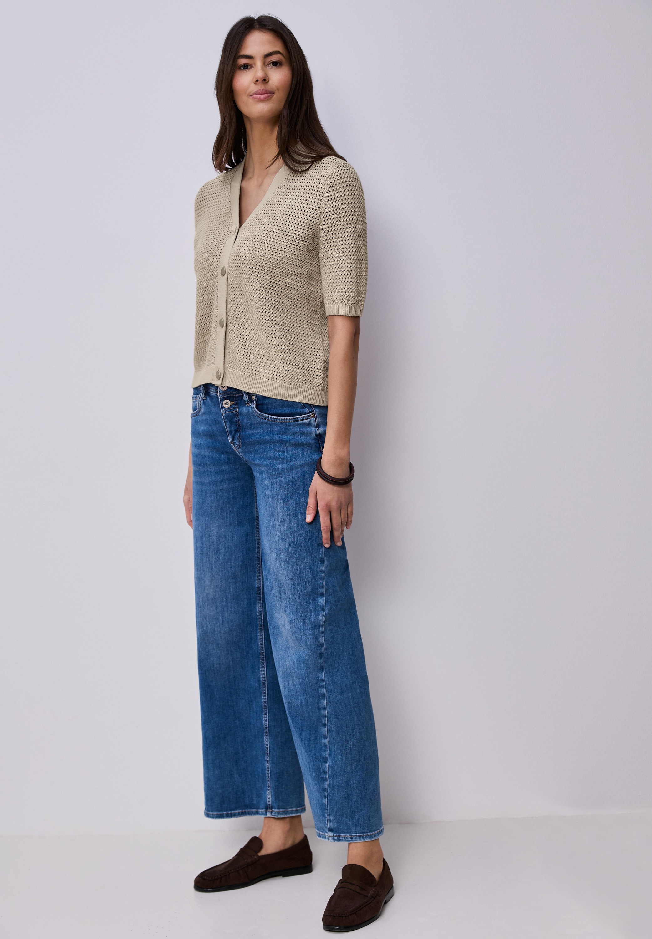 STREET ONE Strickjacke aus reiner Baumwolle