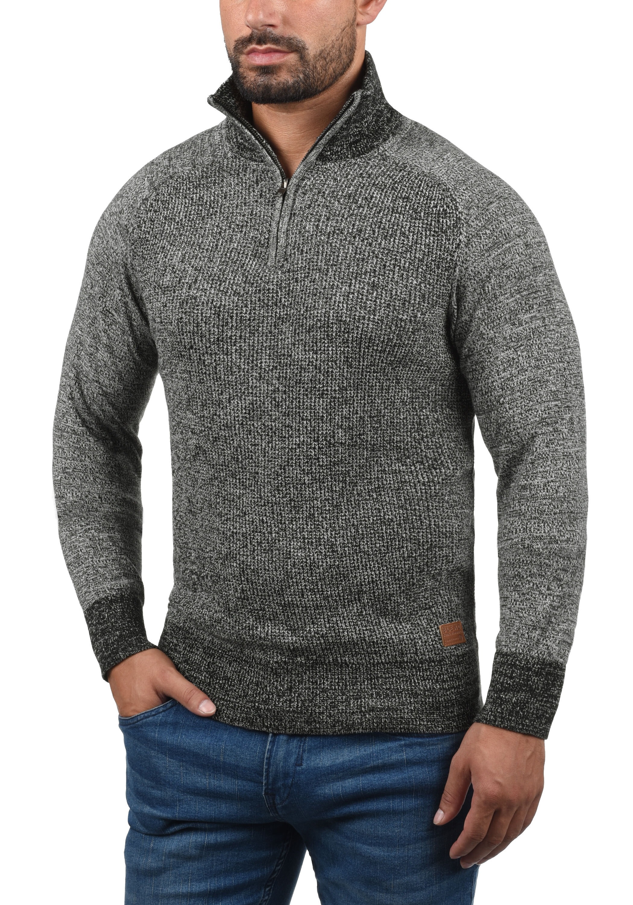 Blend Troyer "BHGrandolf" Grobstrick-Troyer mit Stehkragen günstig online kaufen