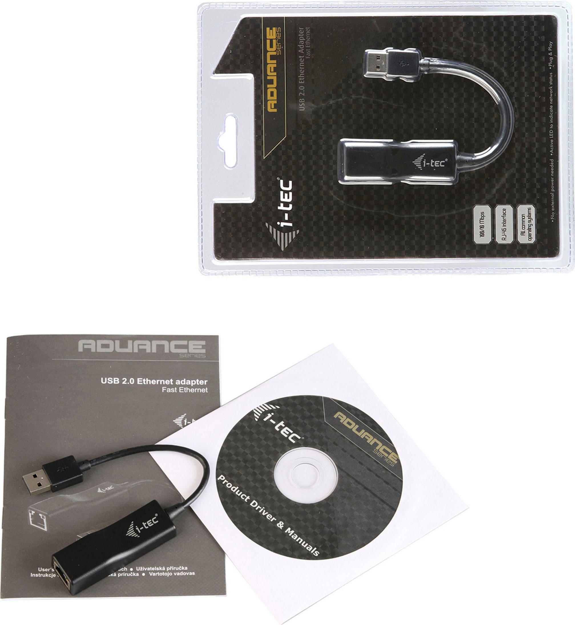 I-TEC USB-Adapter »USB Fast Ethernet Adapter Netzwerkkarte«, RJ-45 (Ethernet) zu USB 2.0