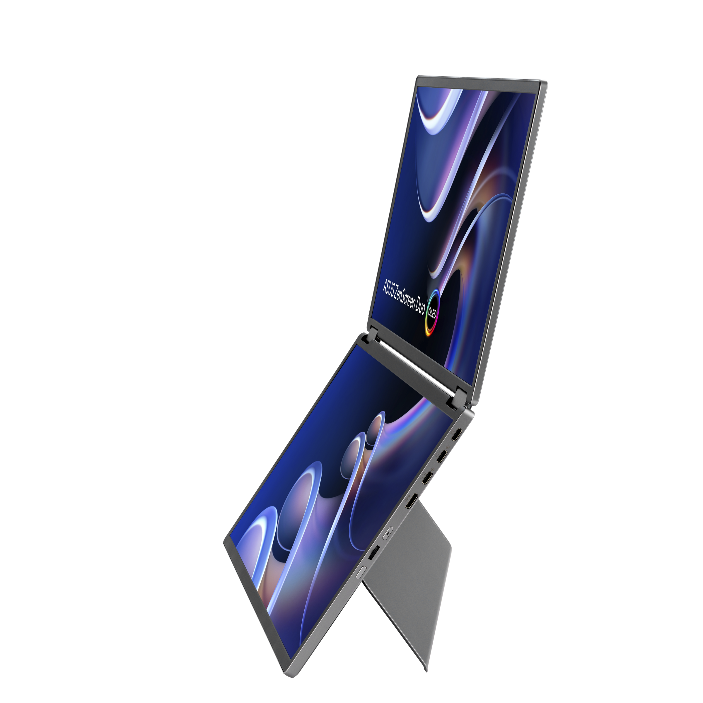 ASUS Gaming-Monitor "MQ149CD ZenScreen Duo", B:46cm H:12,4cm T:32cm, silber, Monitore, Zwei 14-Zoll-OLED-Panels