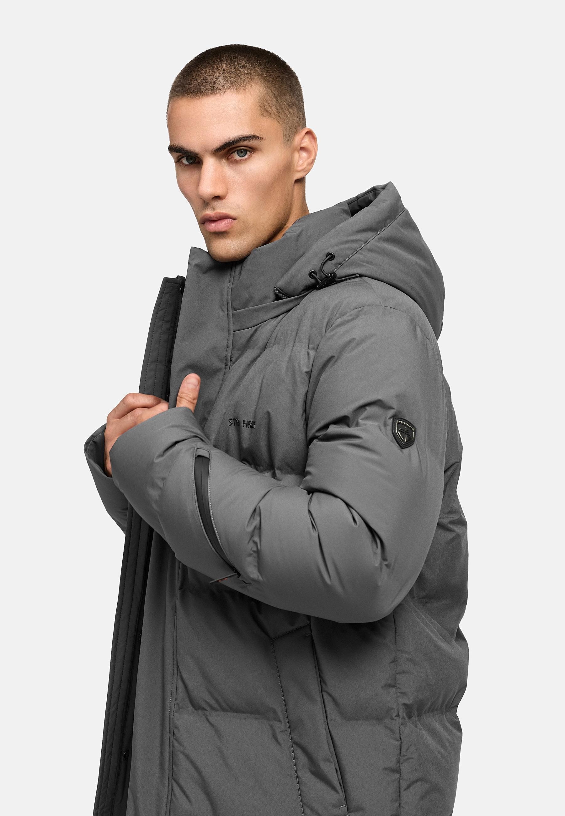 Stone Harbour Steppmantel »Thadeek XX« Warmer Mantel mit abnehmbarer und verstellbarer Kapuze