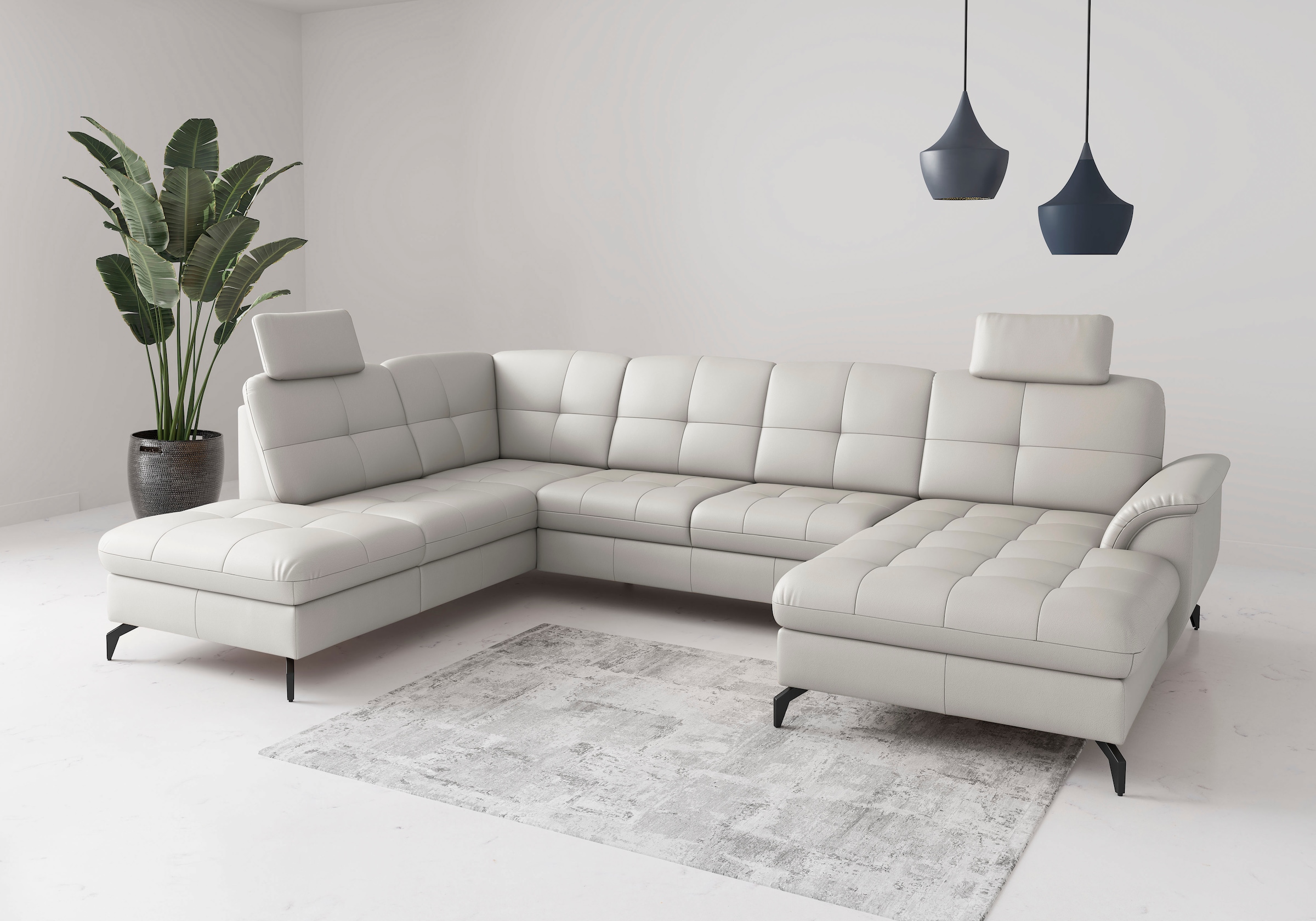 Wohnlandschaft SIT & MORE, T:212cmreinweiß, Sofas, "Zora"