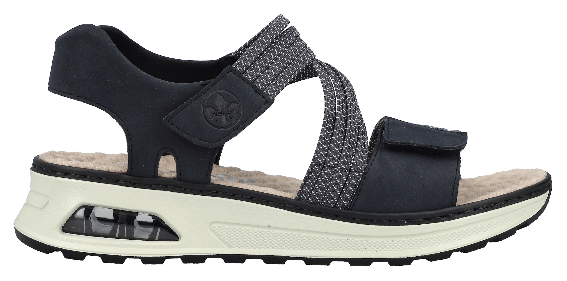 Rieker Keilsandalette, Sommerschuh, Outdoorschuh, Trekkingschuh mit genoppter Innensohle