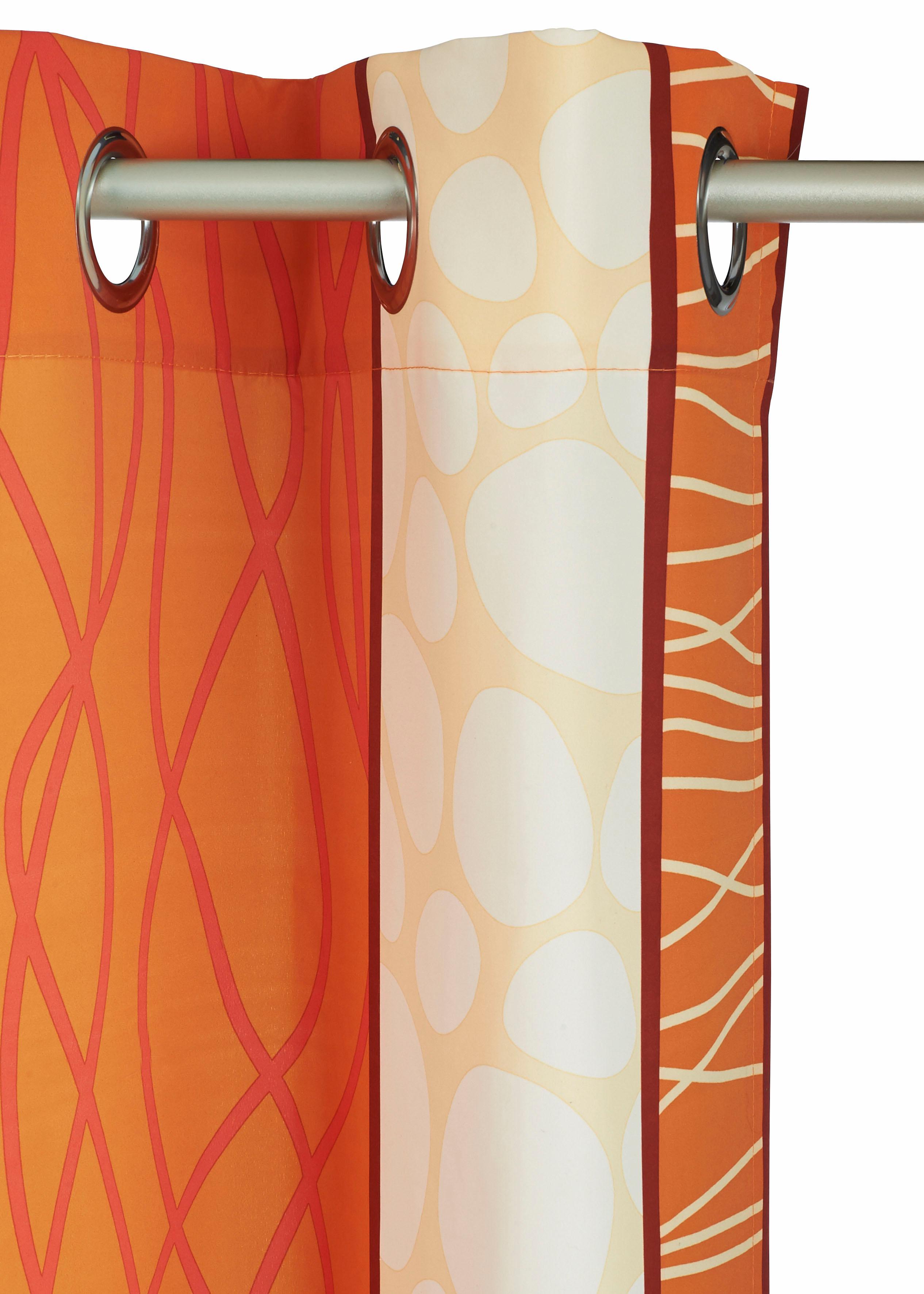 Thumbnail - my home Vorhang "Gosen" Ösen 2 Stk. tlg. Gardine, 2-er Set, Fertiggardine, Längsstreifen