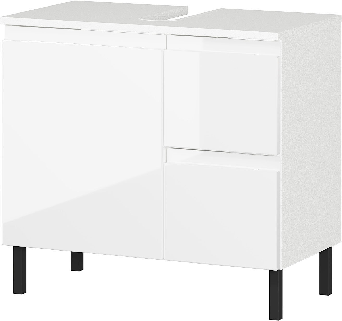 GERMANIA Badmöbel-Set »Scantic«, (5 St.), bestehend aus Kommode, Schrank, Hochschrank, Waschbeckenunterschrank