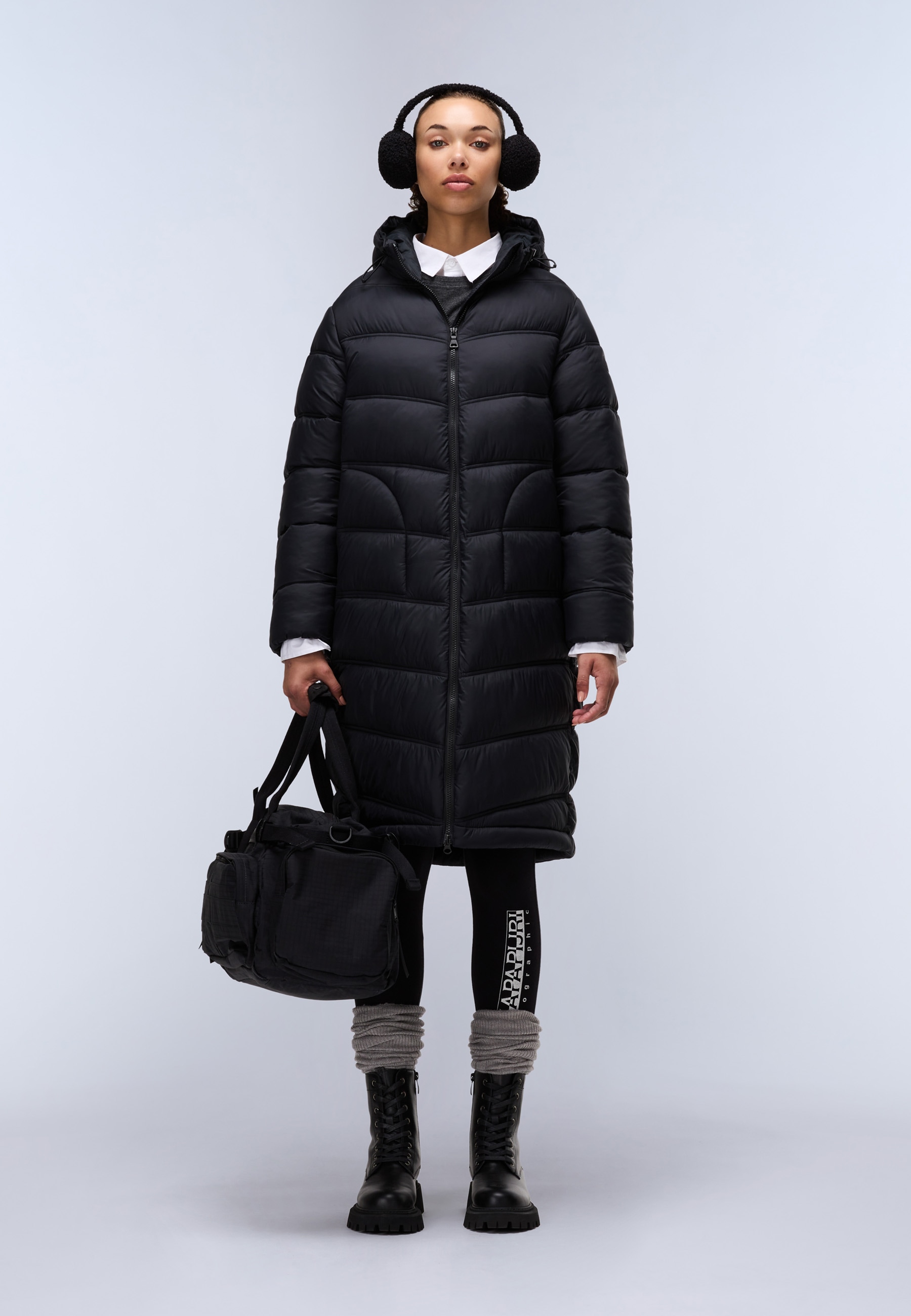Napapijri Steppjacke "A-EGA L W 941" mit Kapuze mit Kapuze, wärmeisolierend, wasserabweisend, windabweisend