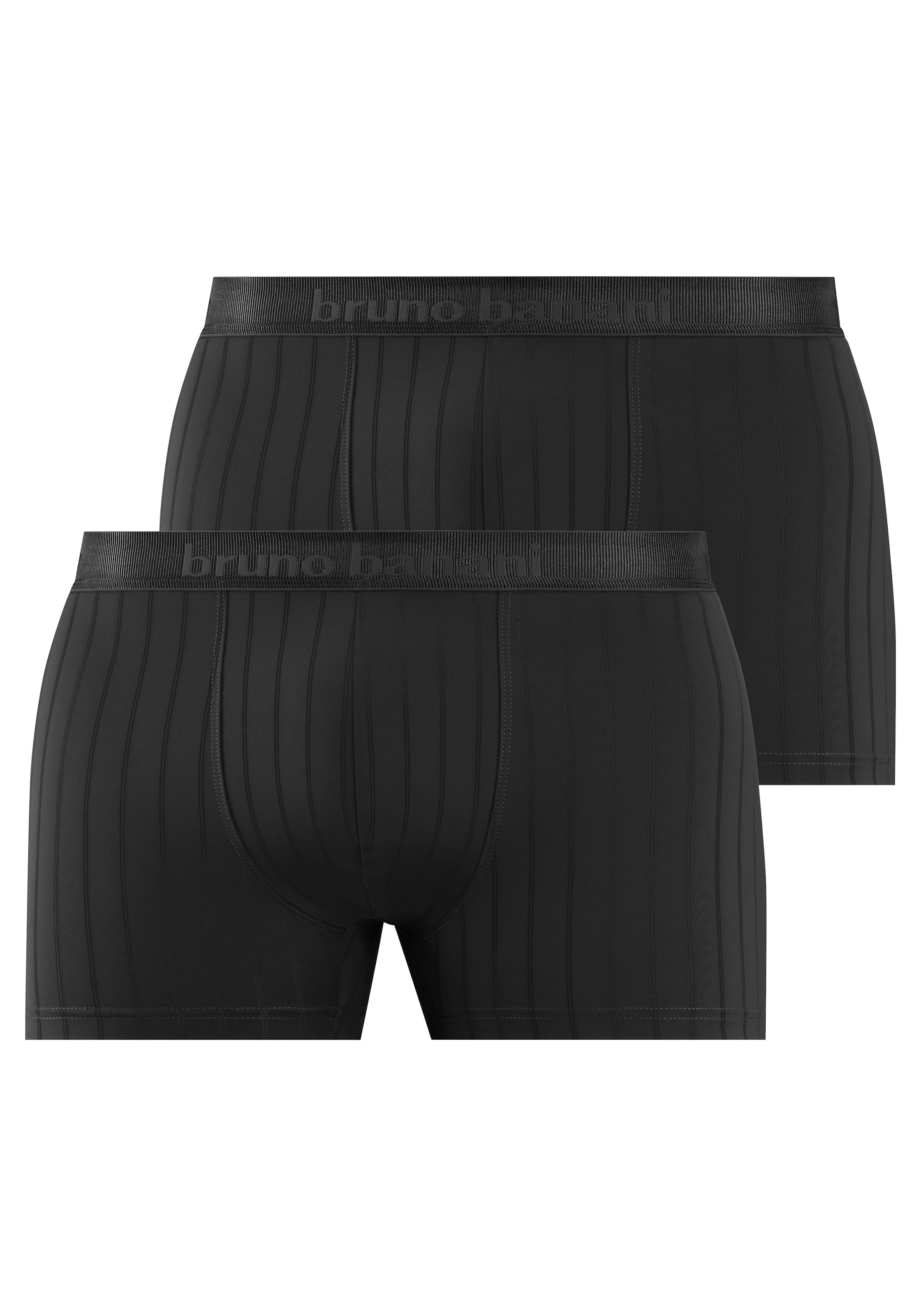 Bruno Banani Boxer "Boxershorts" Packung, 2 Stk. anliegende Passform, schnelltrocknend, aus Polyamid und Elasthan