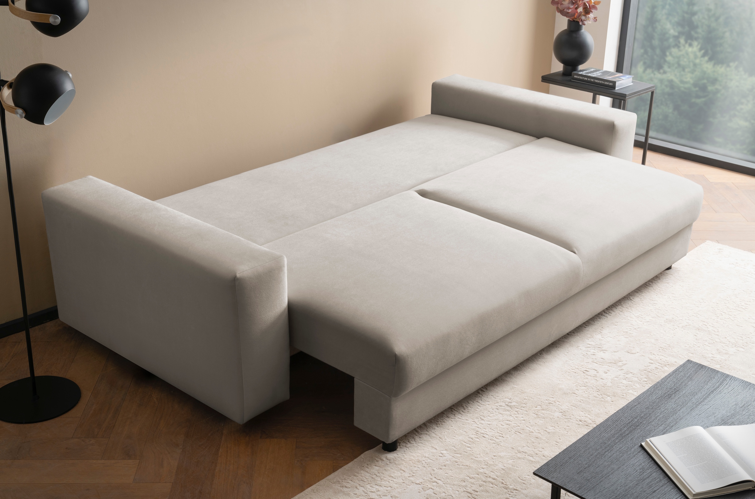 LeGer Home by Lena Gercke Schlafsofa »Imoga, Polster mit Schlaffunktion, 3-Sitzer Sofa, Couch mit Bettkasten« in modernen Farben und Stoffen, Bettfunktion, Liegefläche: 200x150 cm