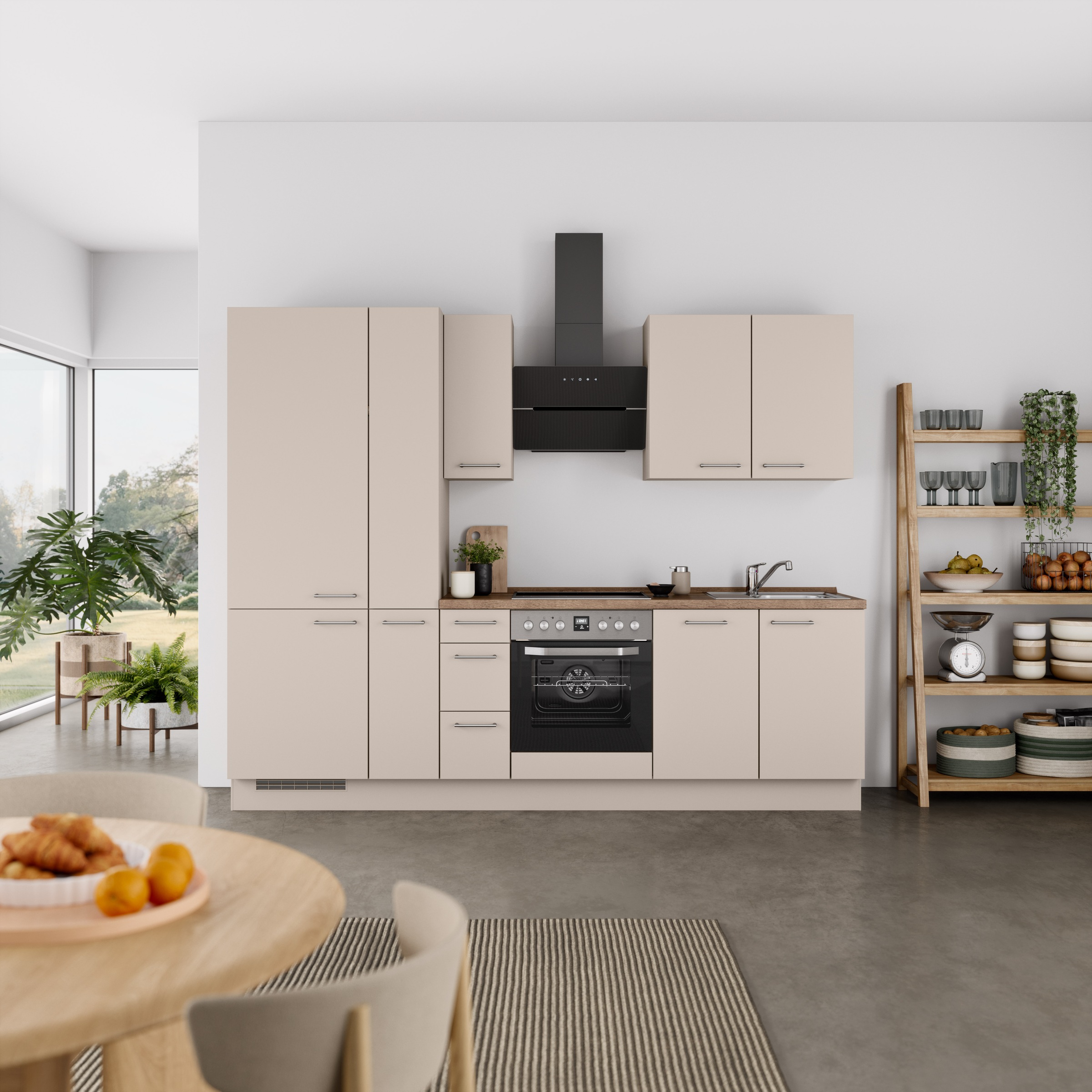 nobilia® Küchenzeile »"Laser II"«, vormontiert, Ausrichtung wählbar, Breite 270 cm, wahlw. mit E-Geräten