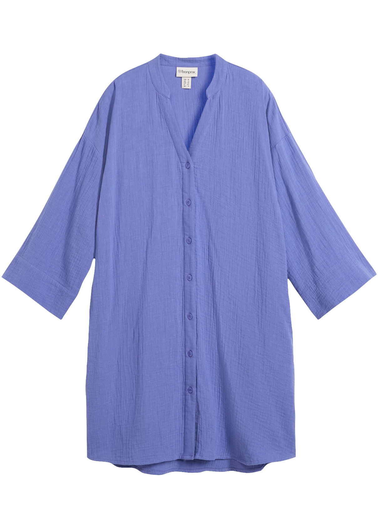 bonprix Blusenkleid aus Baumwoll-Musselin, lockerer Schnitt, leichtes Material
