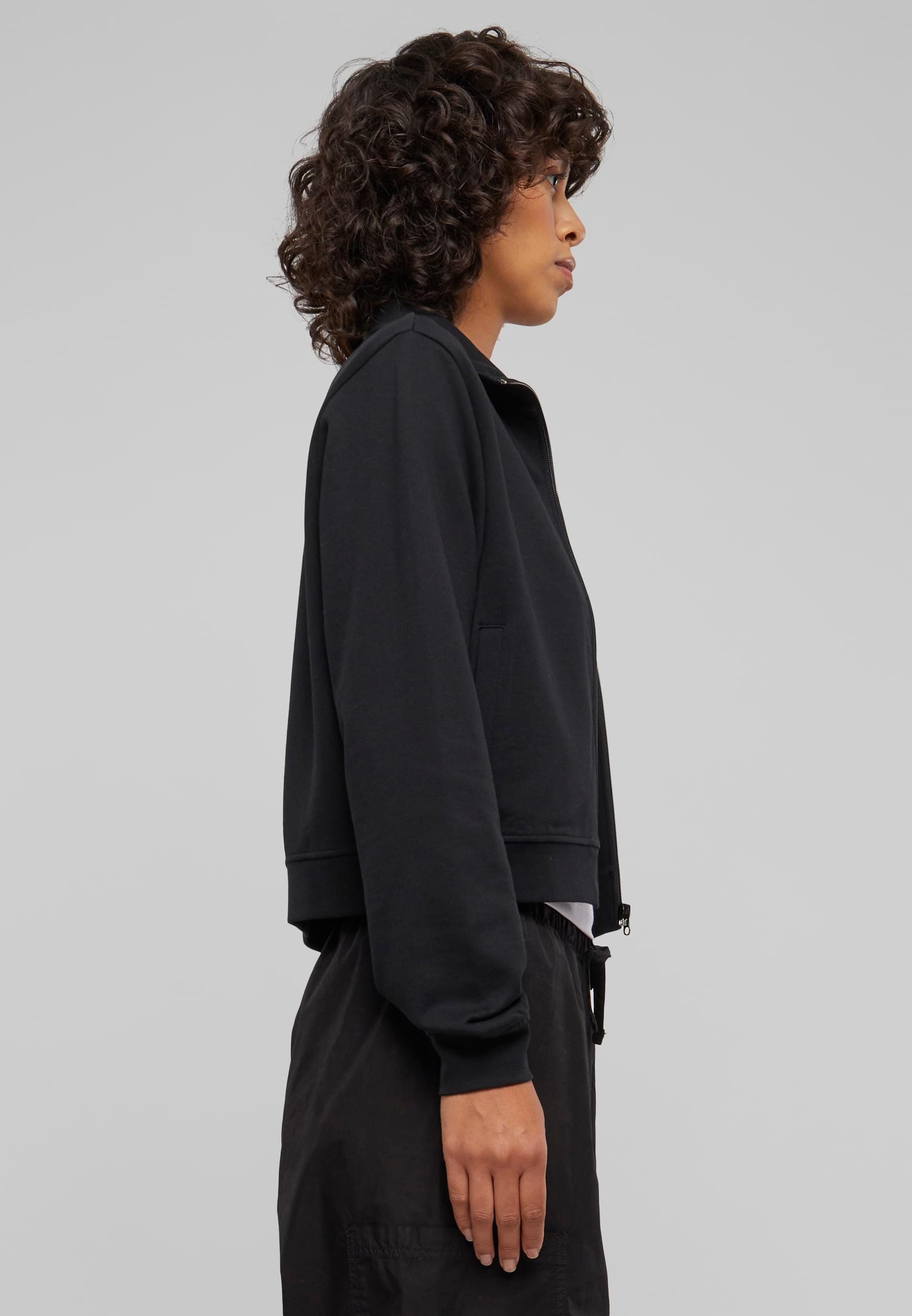 URBAN CLASSICS Allwetterjacke »Urban Classics Ladies Light Terry Track Jacket«, (1 St.), ohne Kapuze