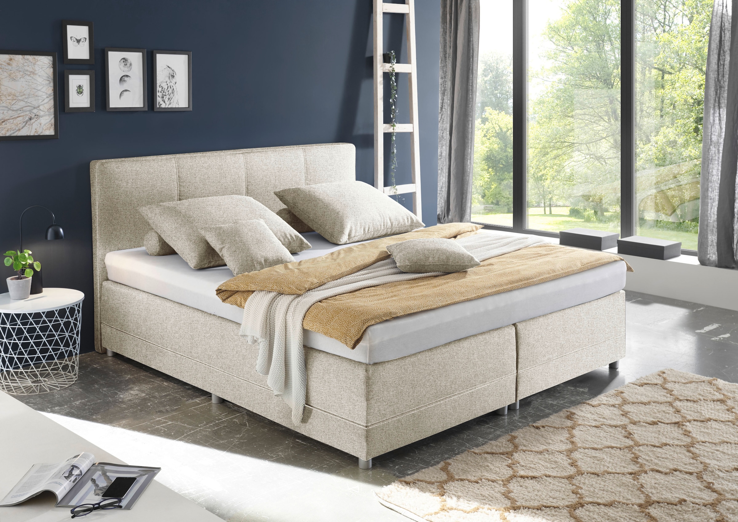 ED EXCITING DESIGN Boxspringbett »Luanda«, wahlweise mit Matratze und Topper