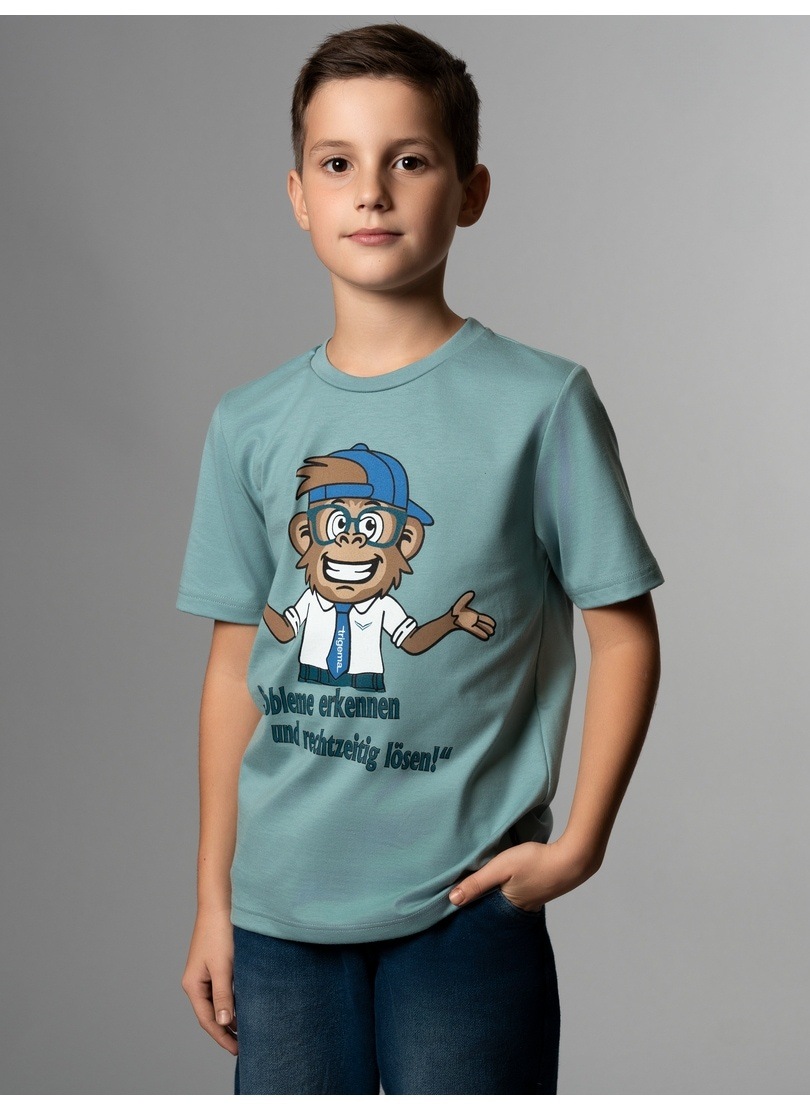 Shirt | lustigem Affen-Print« online »TRIGEMA T-Shirt Trigema Spruch BAUR mit bestellen