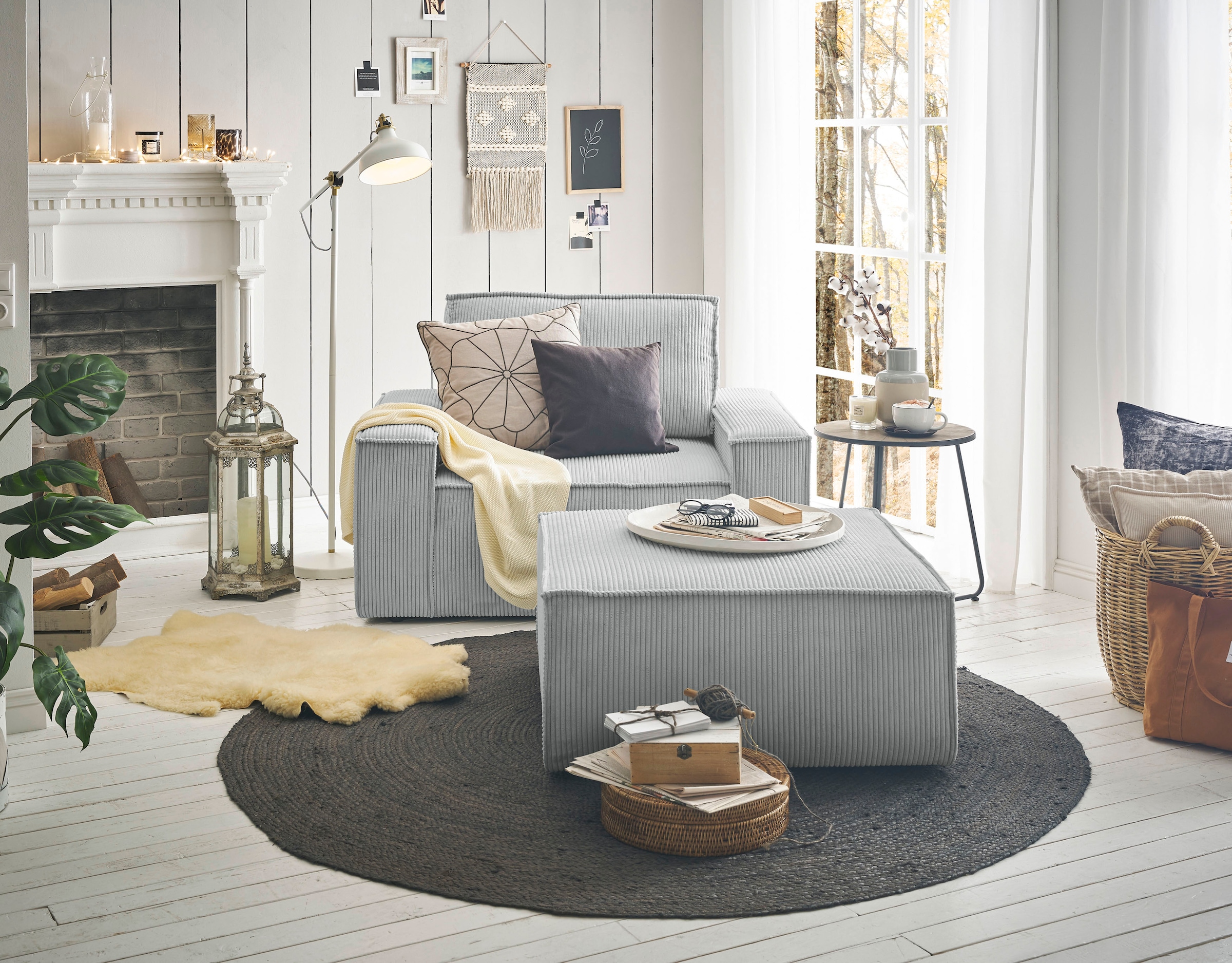 Home affaire Sessel »SHERWOOD« Loveseat und Hocker im Set, passend zur Polster-Serie SHERWOOD