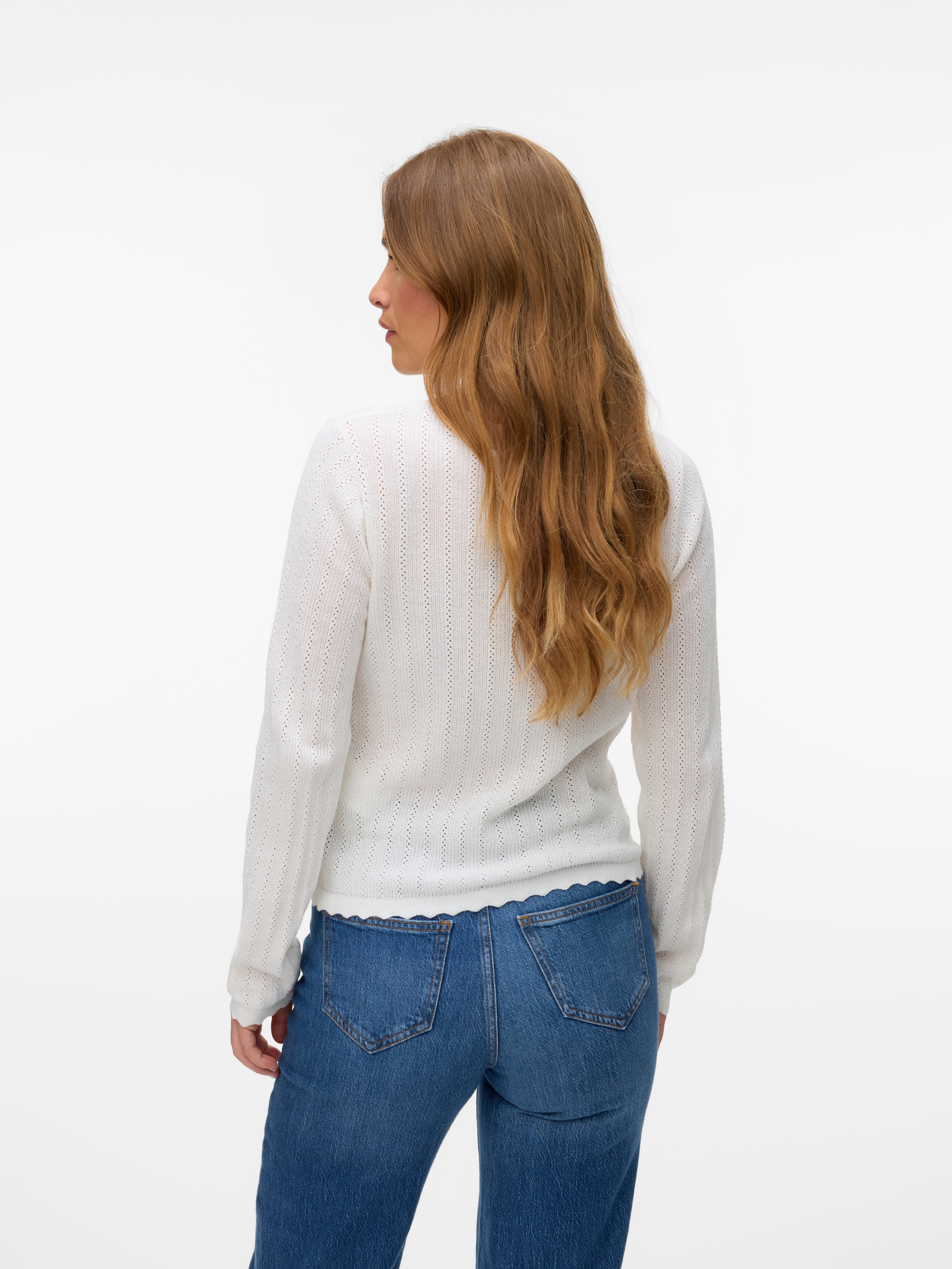 Vero Moda Strickjacke »VMLUXLIGHT POINTELLE LS V-NECK CARDIGAN«