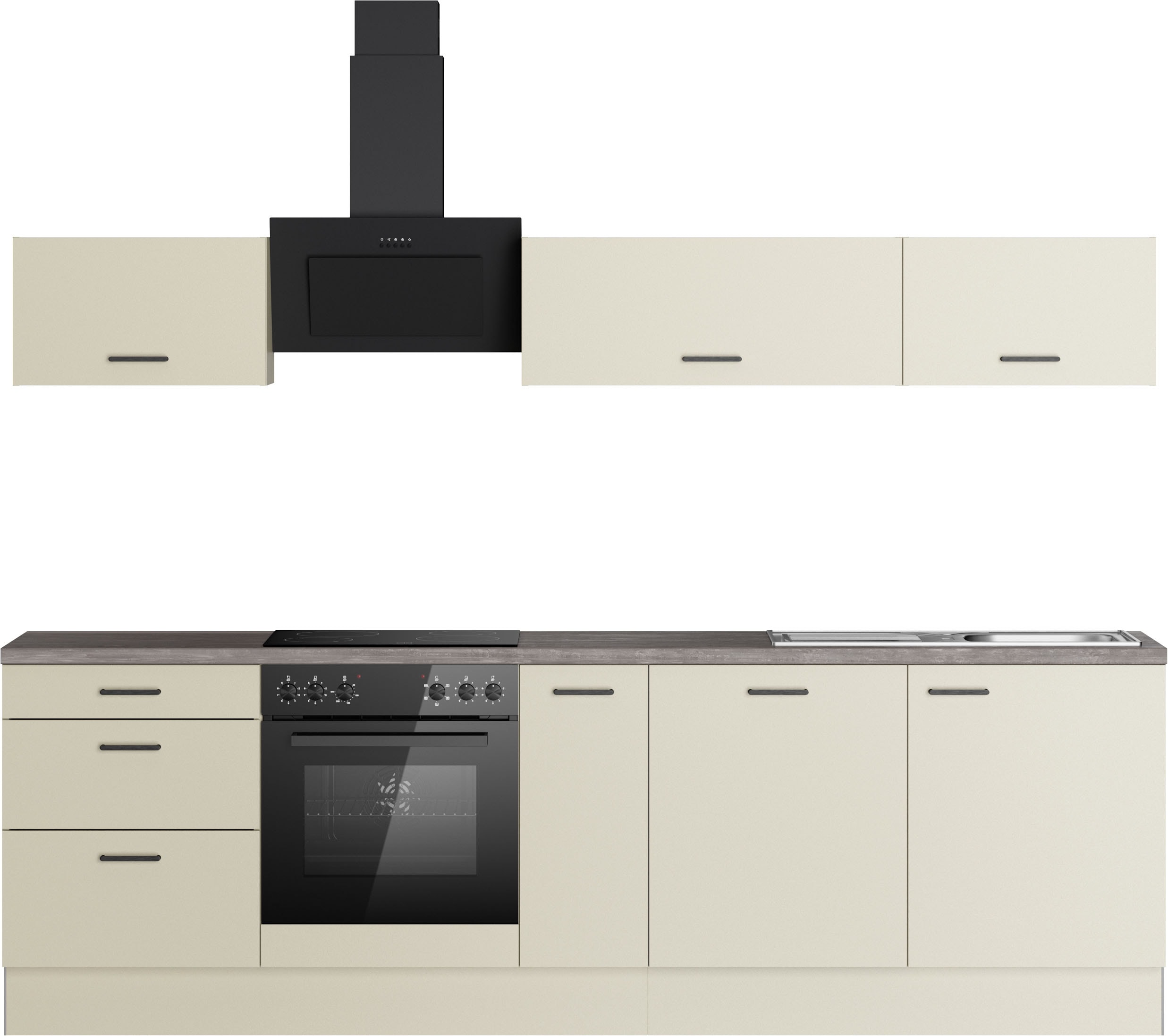 KOCHSTATION Küchenzeile "KS-Sion" Breite 270 cm, schnelle Montage mit OPTIsnap, wahlweise mit E-Geräten