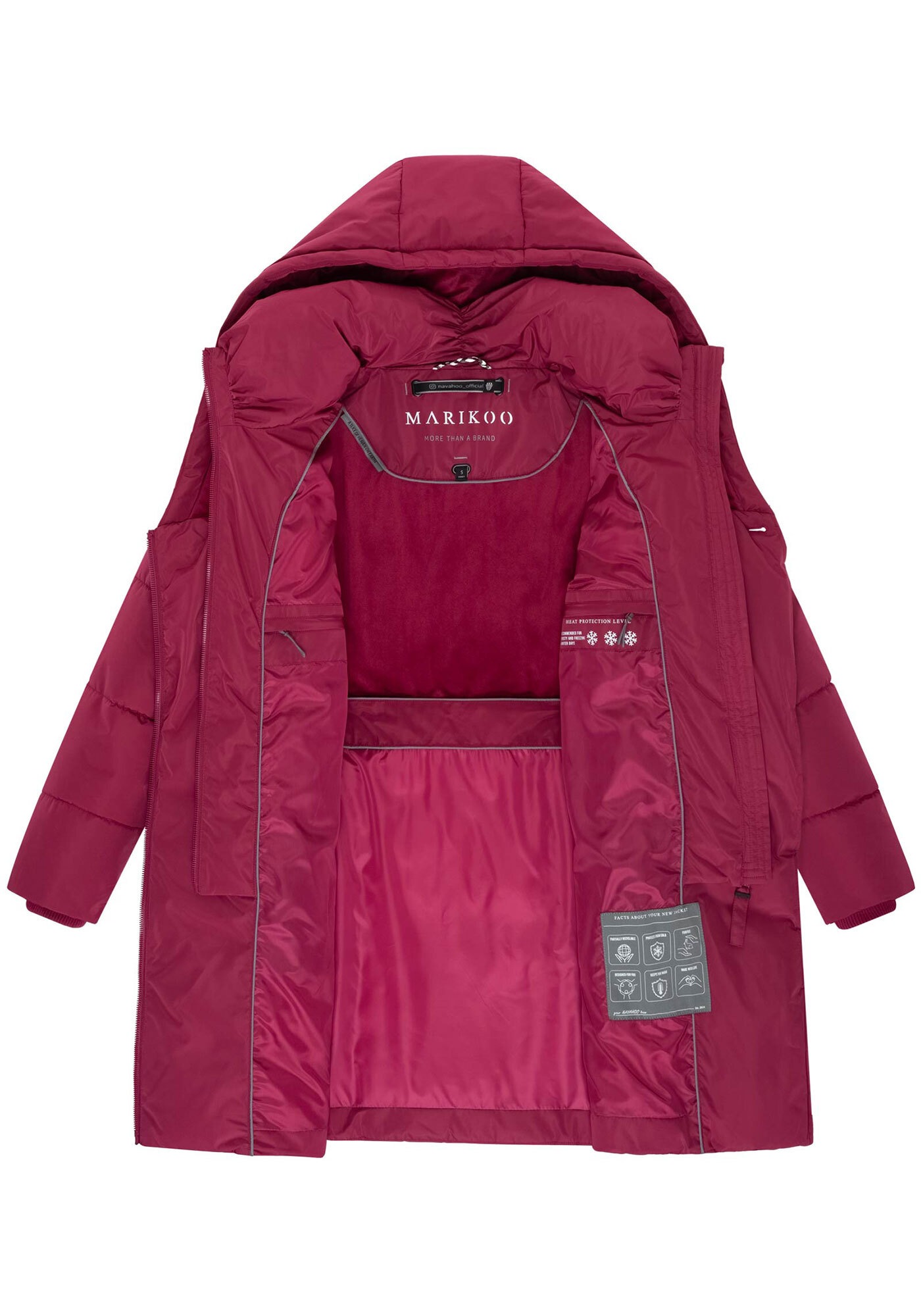 Marikoo Winterjacke »Virenaa«, mit extra hohem Kragen und warmem Fleecefutter