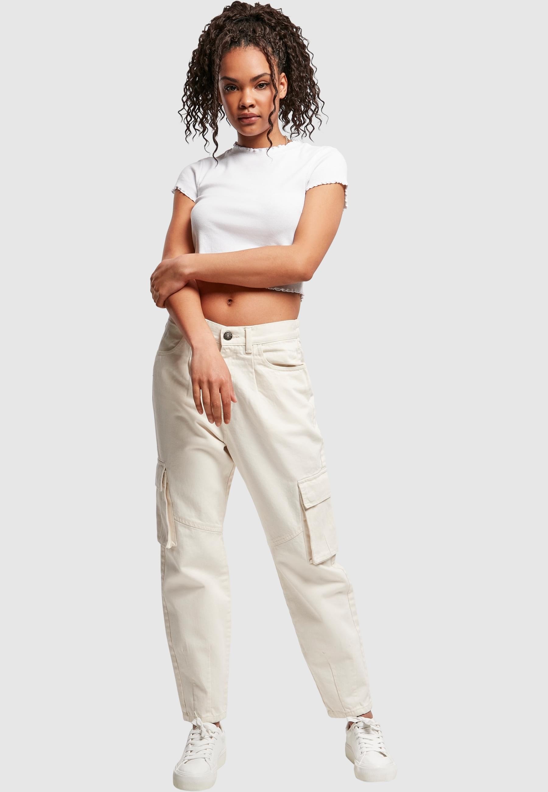 URBAN CLASSICS Cargohose »Urban Classics Damen Ladies Ballon Fit Cargo Twill Pants«, (1 tlg.)