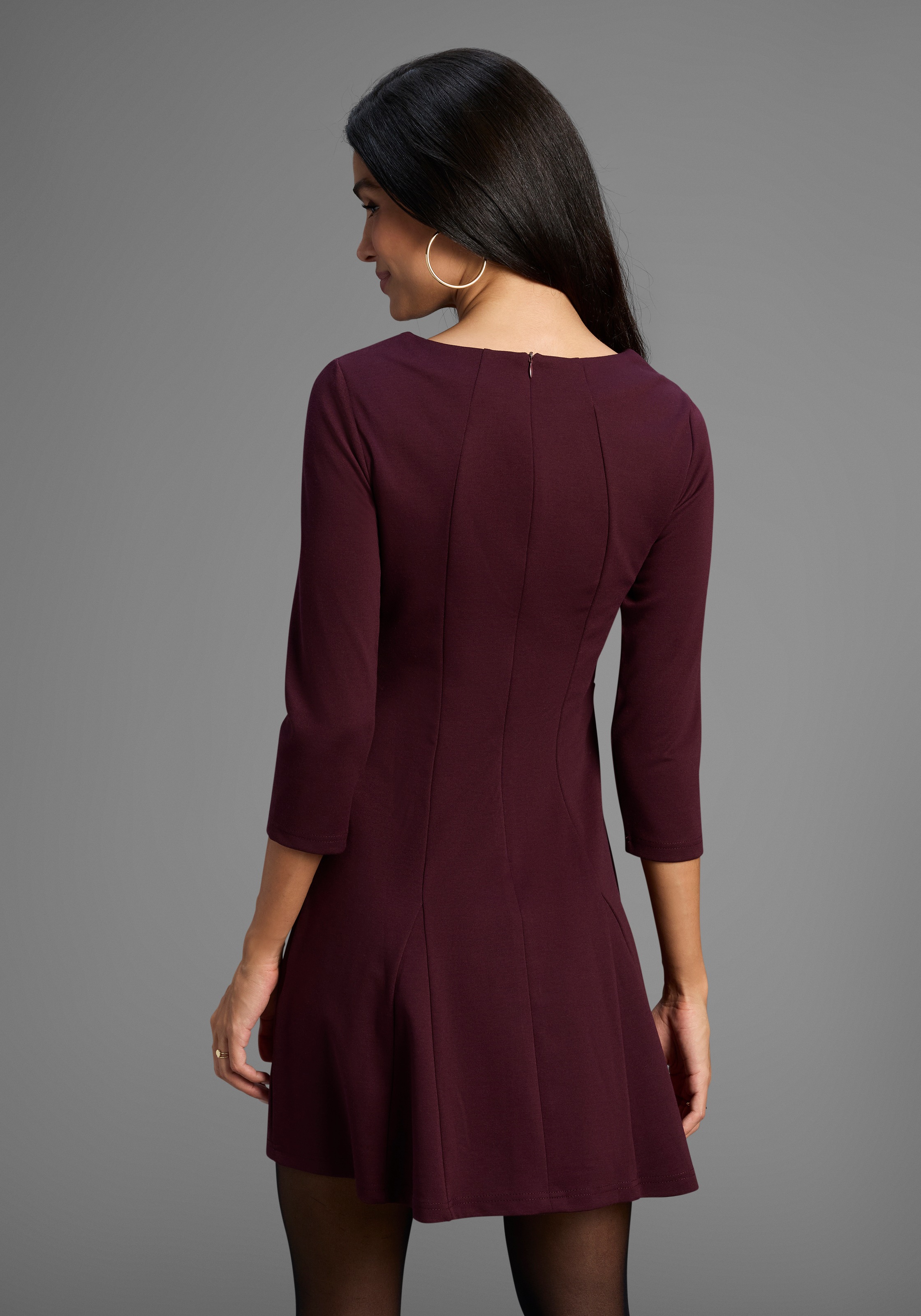 Laura Scott Jerseykleid Ohne Tasche  Ohne Taschen figurschmeichelnd mit Kno günstig online kaufen