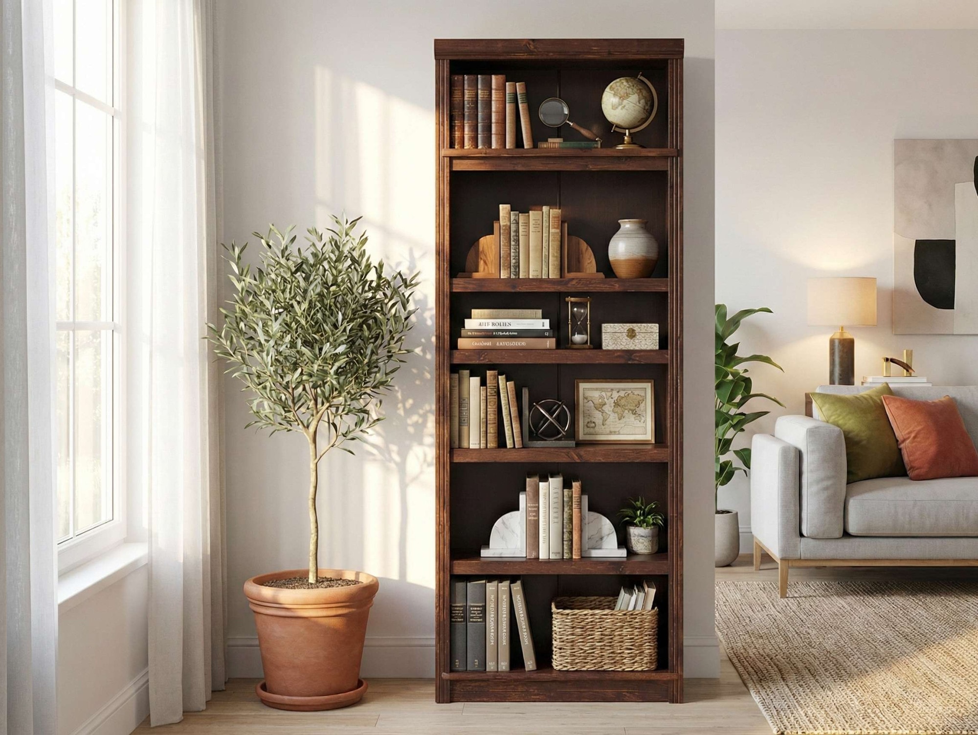 OTTO home Bücherregal "Soeren Regal B/T/H: 80/33,5/220 cm, mit 6 Fächern" massive Kiefer, FSC-zertifizier