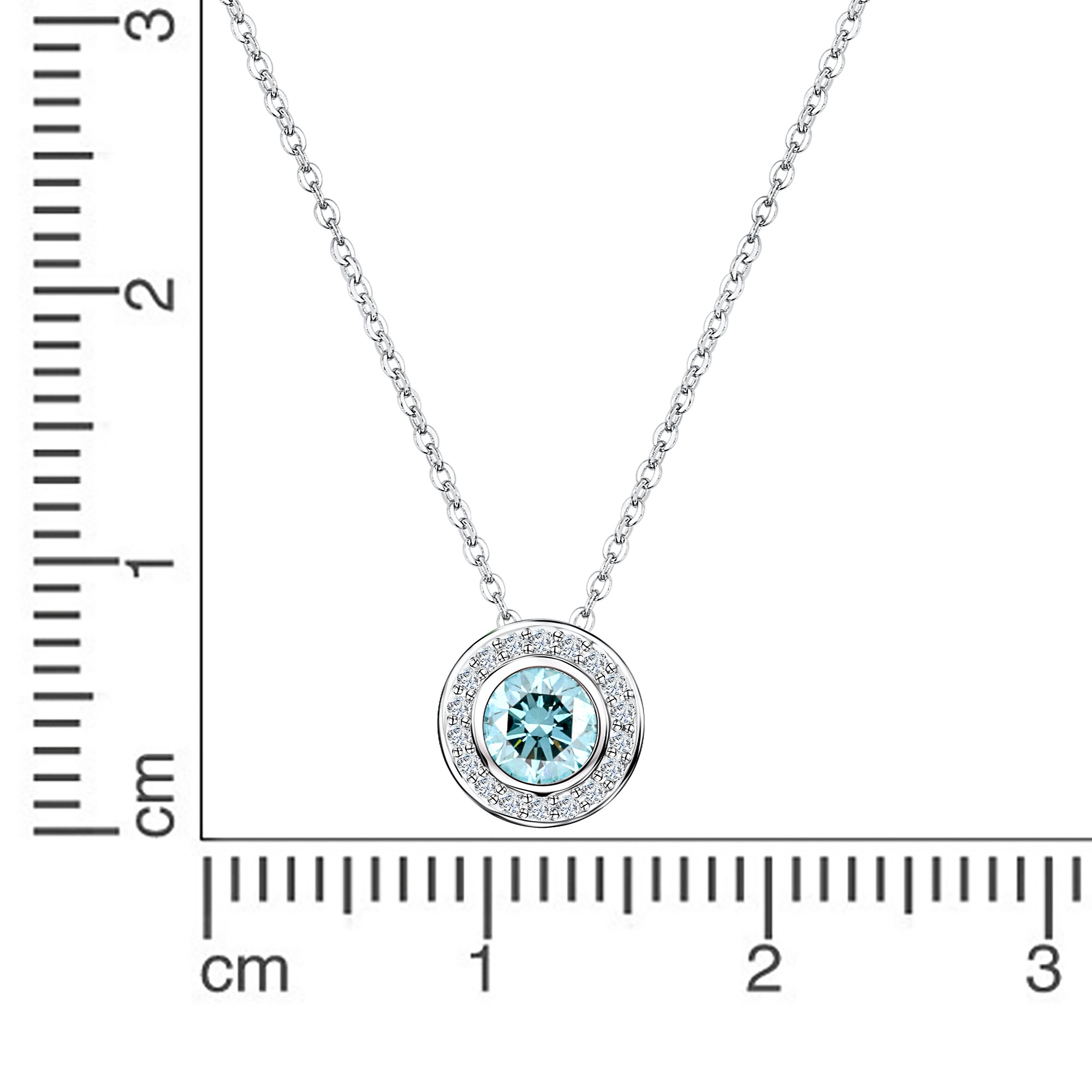 Vivance Kette mit Anhänger »925/- Sterling Silber rhodiniert Blautopas und Weißtopas«