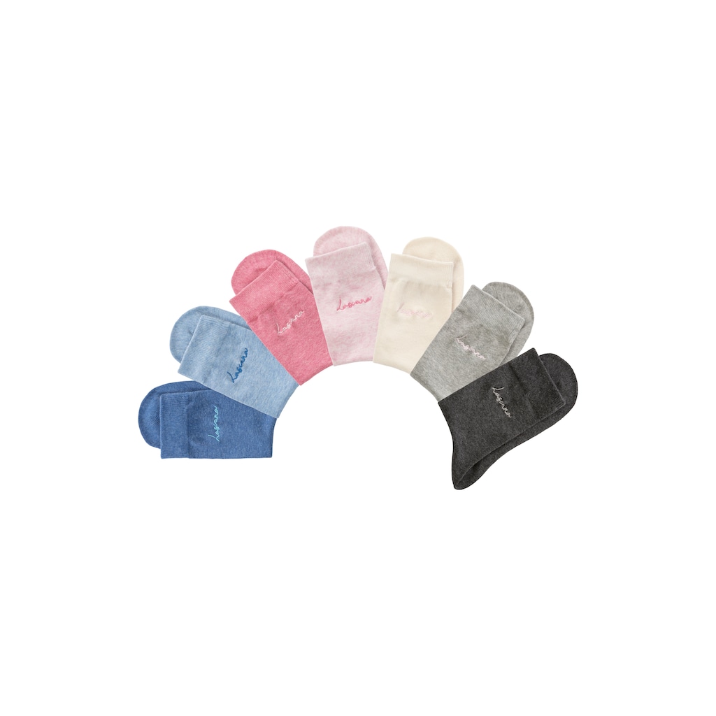 LASCANA Basicsocken, (Set, 7 Paar)