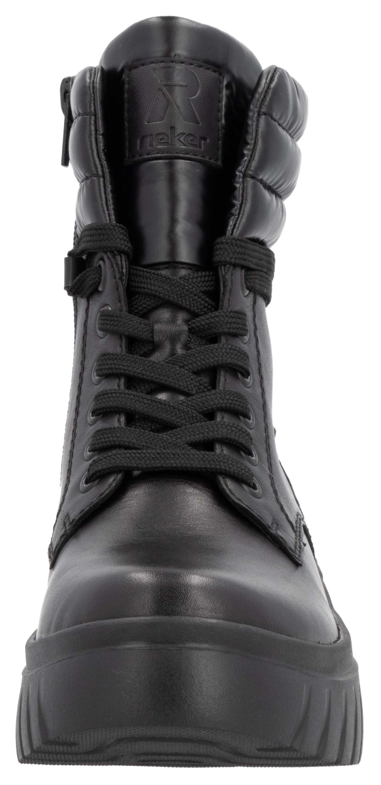 Rieker EVOLUTION Schnürboots, Stiefelette, Plateauboots mit Schaftrandpolsterung