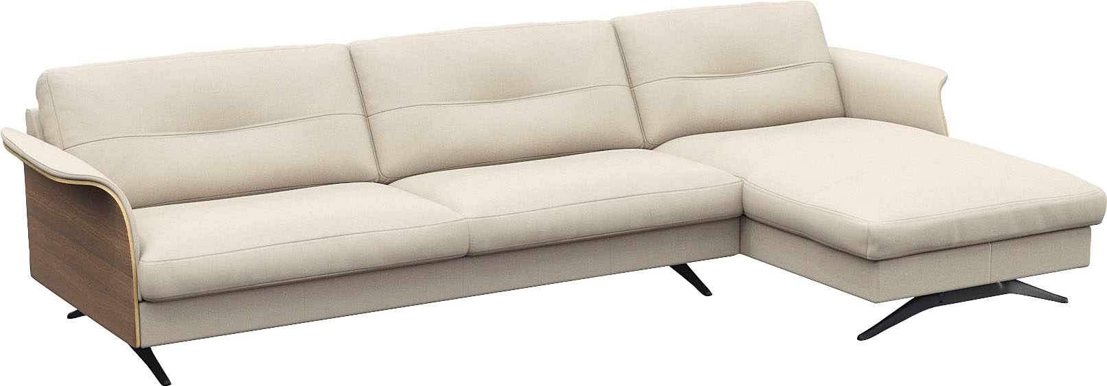 FLEXLUX Ecksofa »Glow, super bequem durch hochwertigem Sitzaufbau mit Federkern, L-Form«, Modernes skandinavisches Design