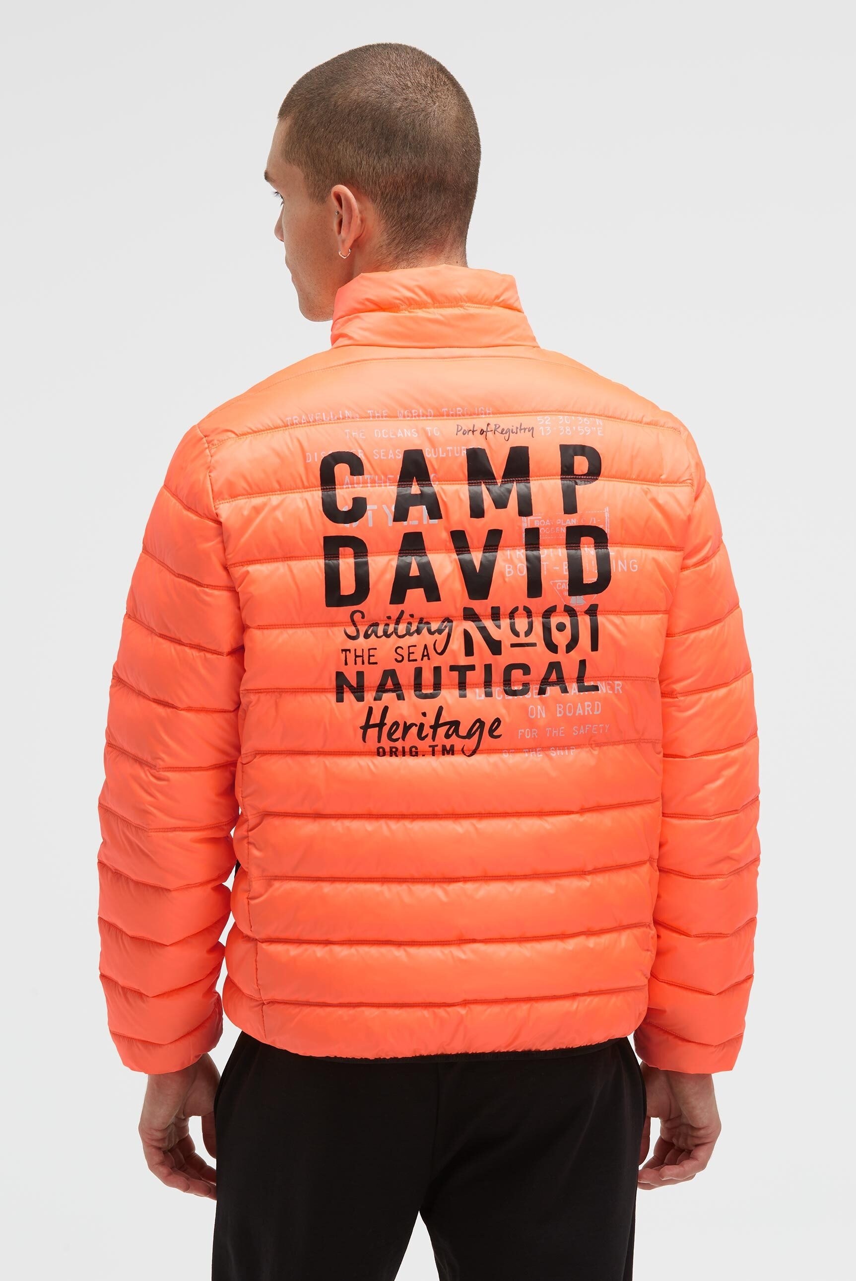 CAMP DAVID Outdoorjacke ohne Kapuze mit elastischem Saumabschluss