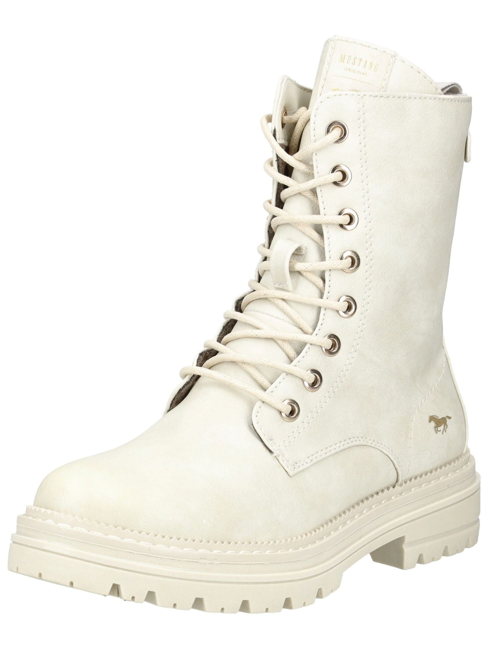 Mustang Shoes Schnürstiefelette "Mustang Shoes Stiefelette Lederimitat" günstig online kaufen