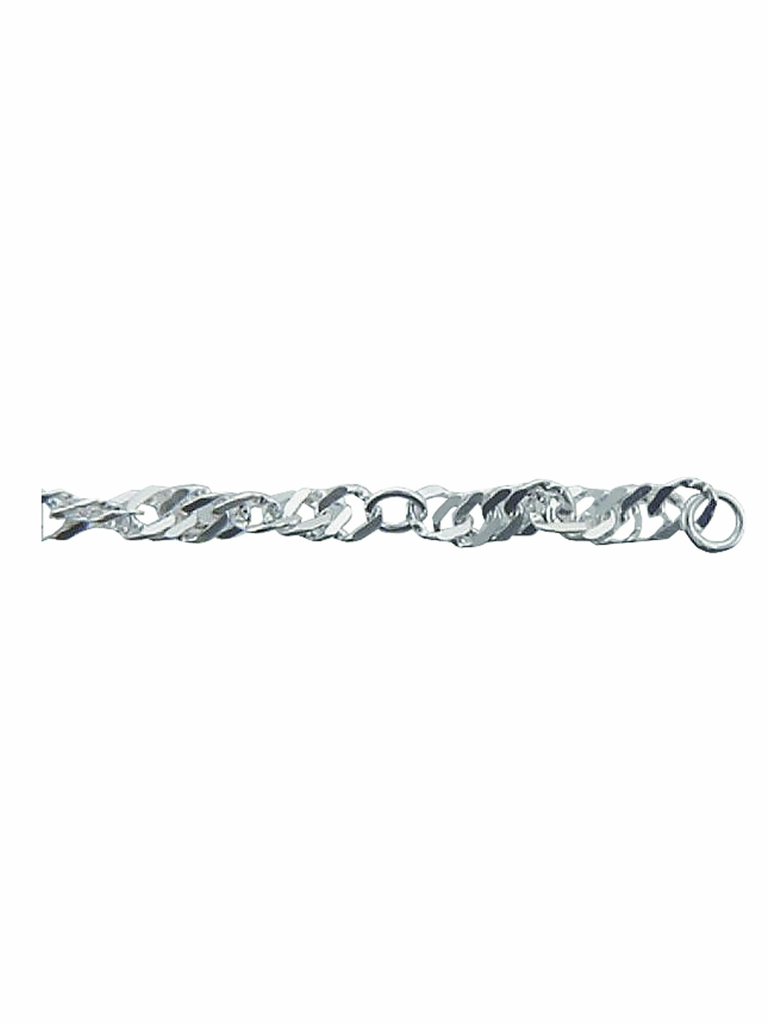 Fußkette »925 Silber Singapur Fußkettchen 25 cm«, 25 cm 925 Sterling Silber...