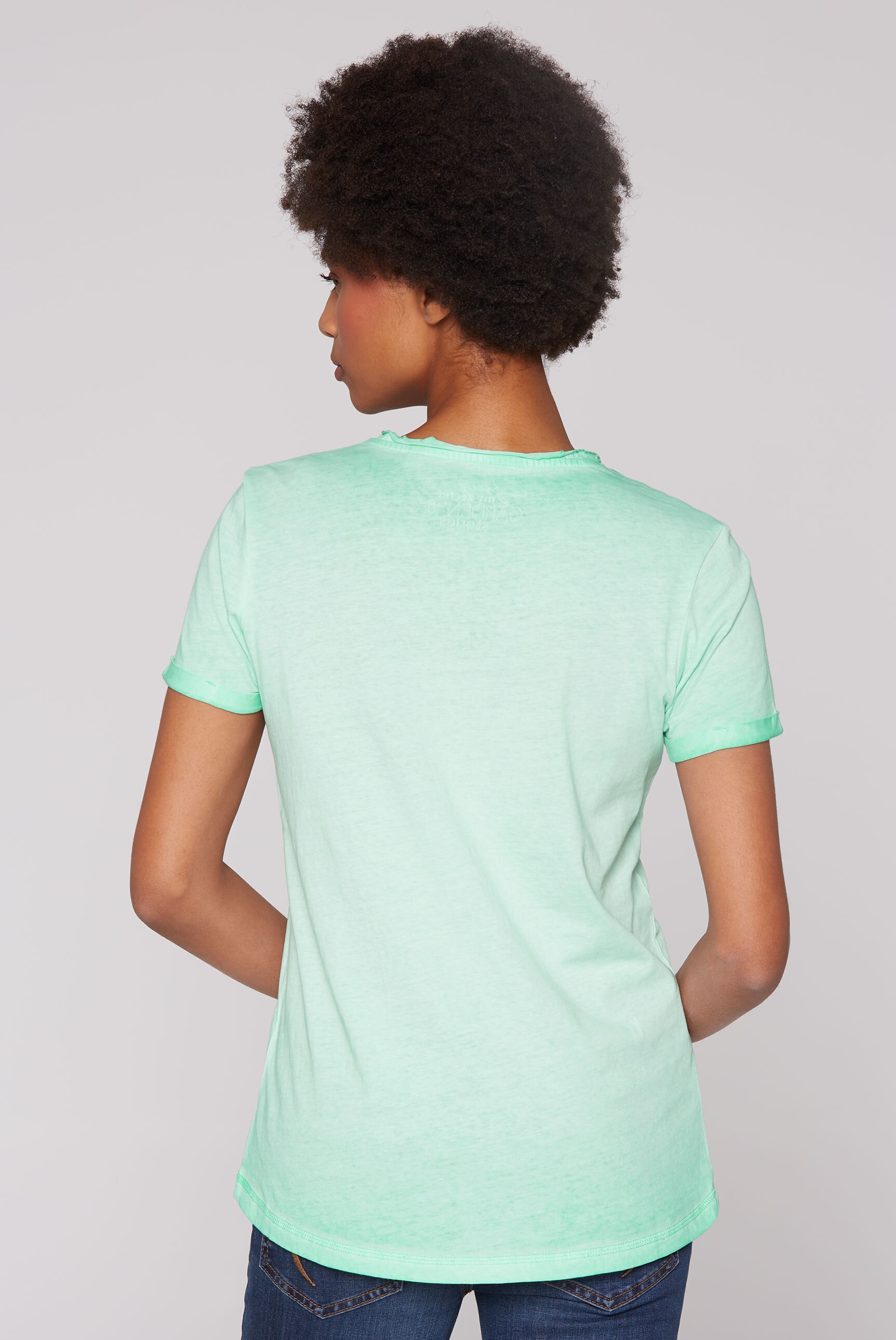 SOCCX Rundhalsshirt, mit Turn-Up-Ärmel