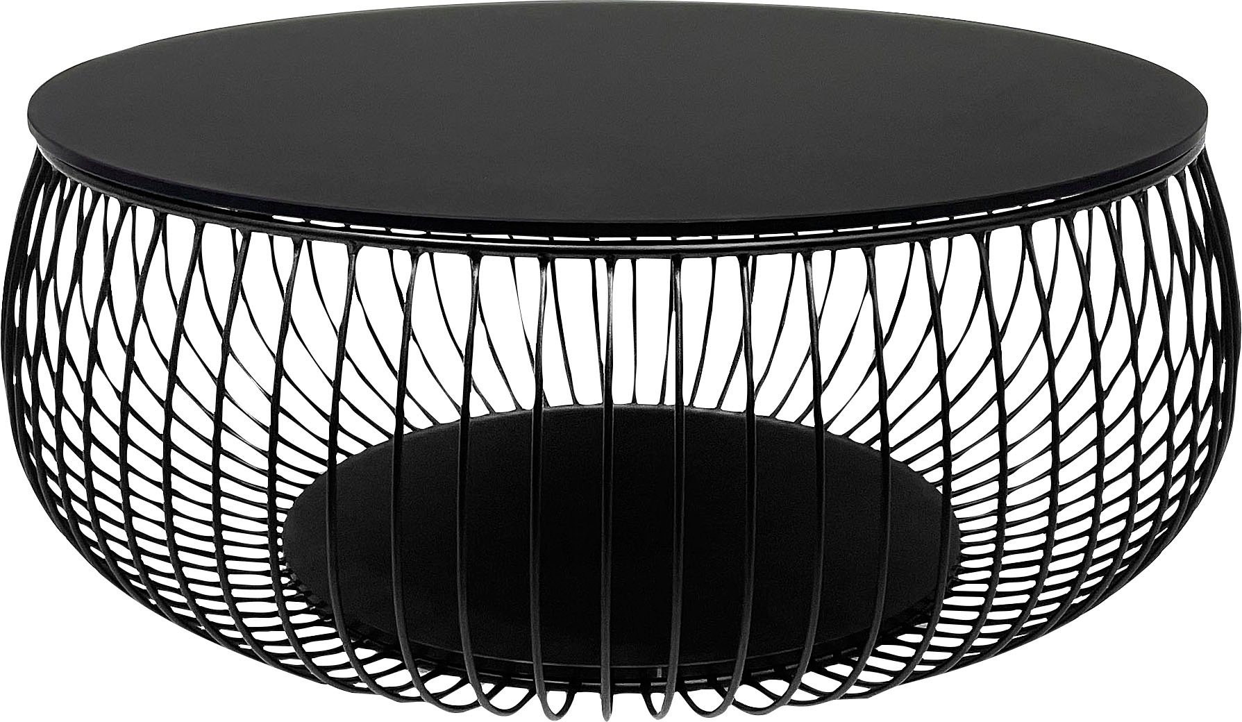 Salesfever Coffee Table Round Black 86cm 3