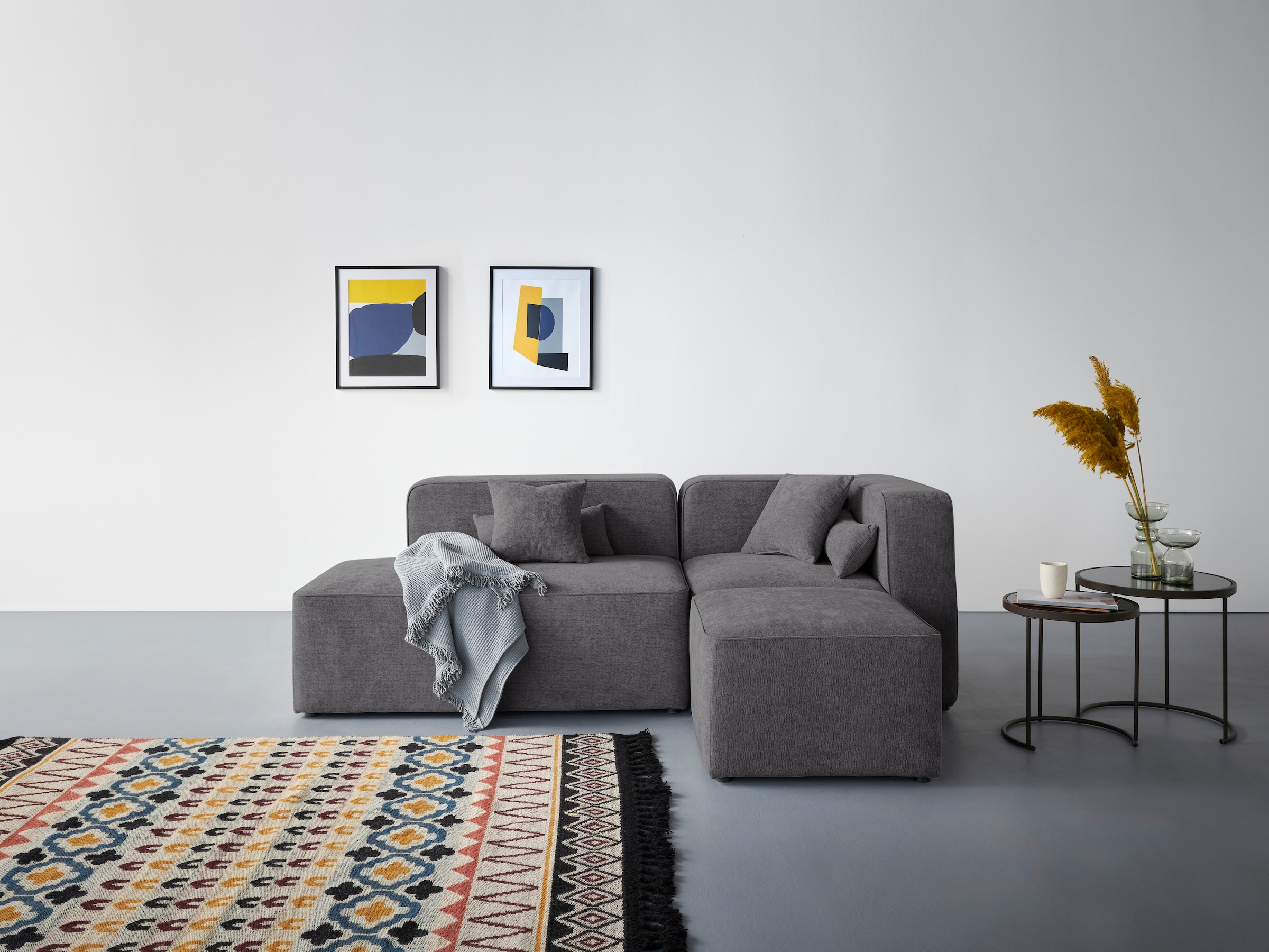 Home affaire Ecksofa "Sundstrup L-Form" Modulserie, individuelle Zusammenst günstig online kaufen