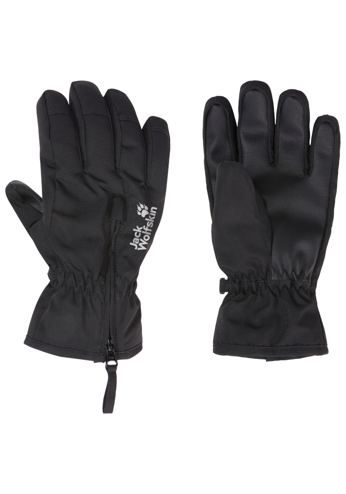 Jack Wolfskin Multisporthandschuhe "EASY ZIP GLOVE K" Thermoisolierende Fütterung, Langer Schaft mit Kälteschutz